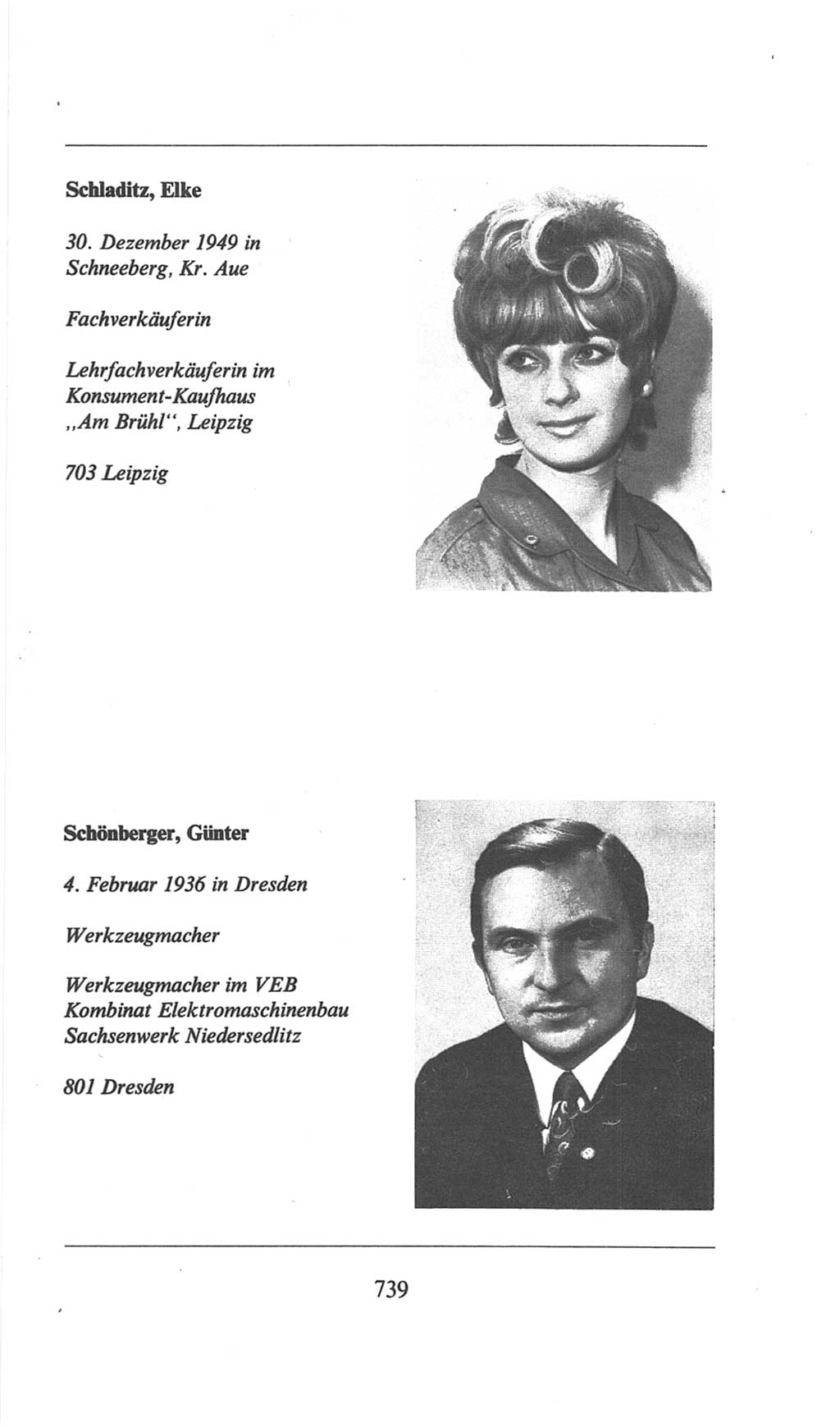 Volkskammer (VK) der Deutschen Demokratischen Republik (DDR), 6. Wahlperiode 1971-1976, Seite 739 (VK. DDR 6. WP. 1971-1976, S. 739)