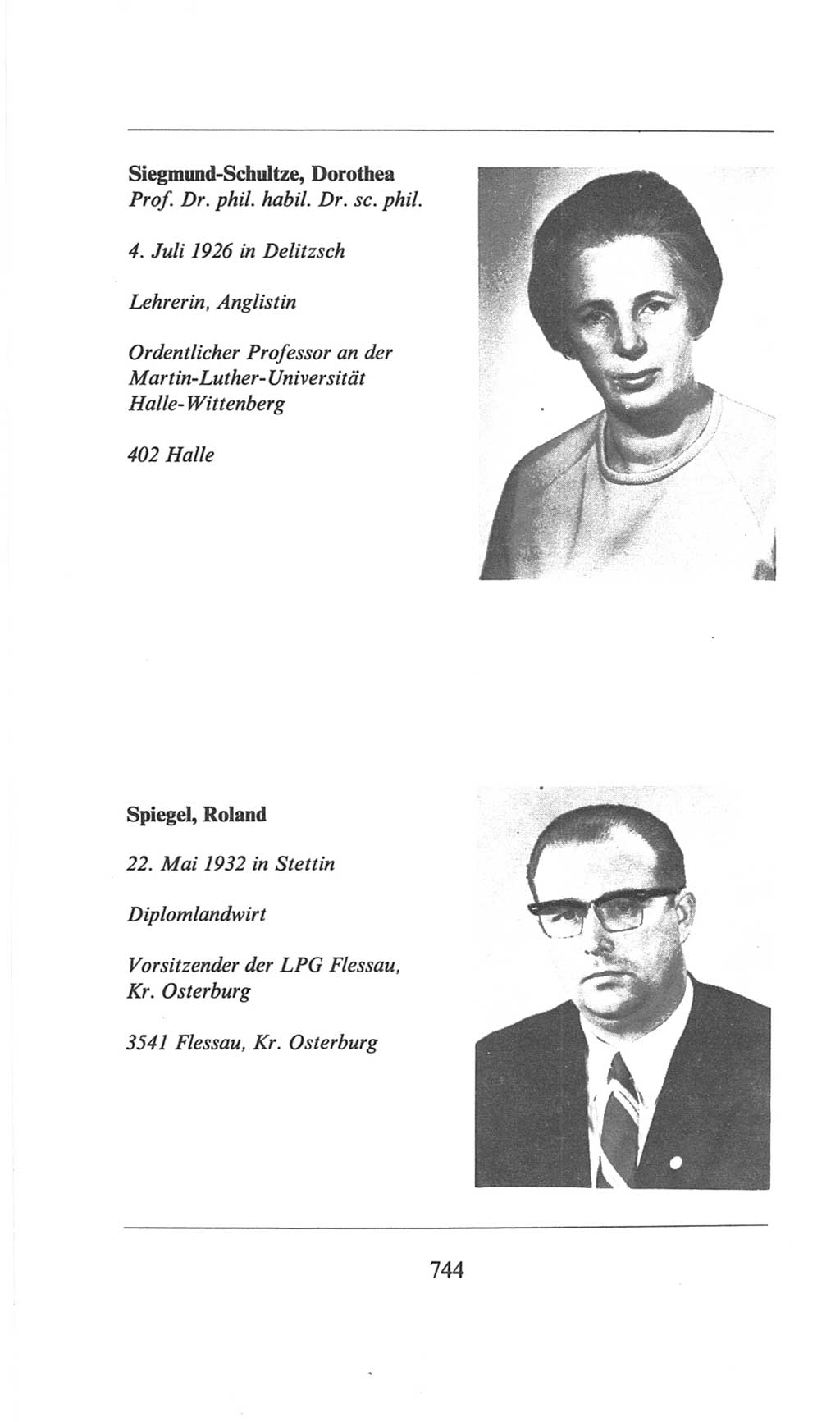 Volkskammer (VK) der Deutschen Demokratischen Republik (DDR), 6. Wahlperiode 1971-1976, Seite 744 (VK. DDR 6. WP. 1971-1976, S. 744)