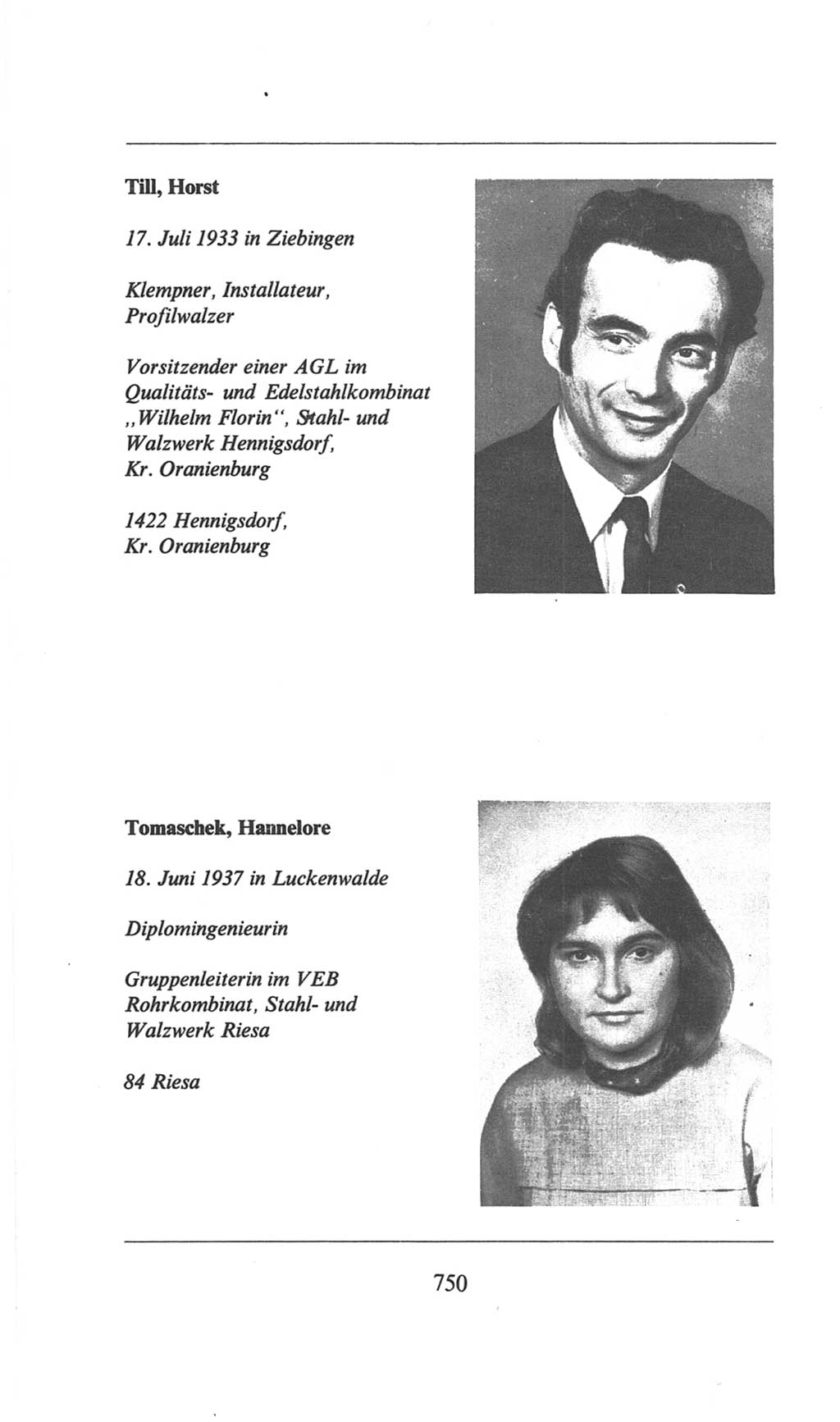 Volkskammer (VK) der Deutschen Demokratischen Republik (DDR), 6. Wahlperiode 1971-1976, Seite 750 (VK. DDR 6. WP. 1971-1976, S. 750)