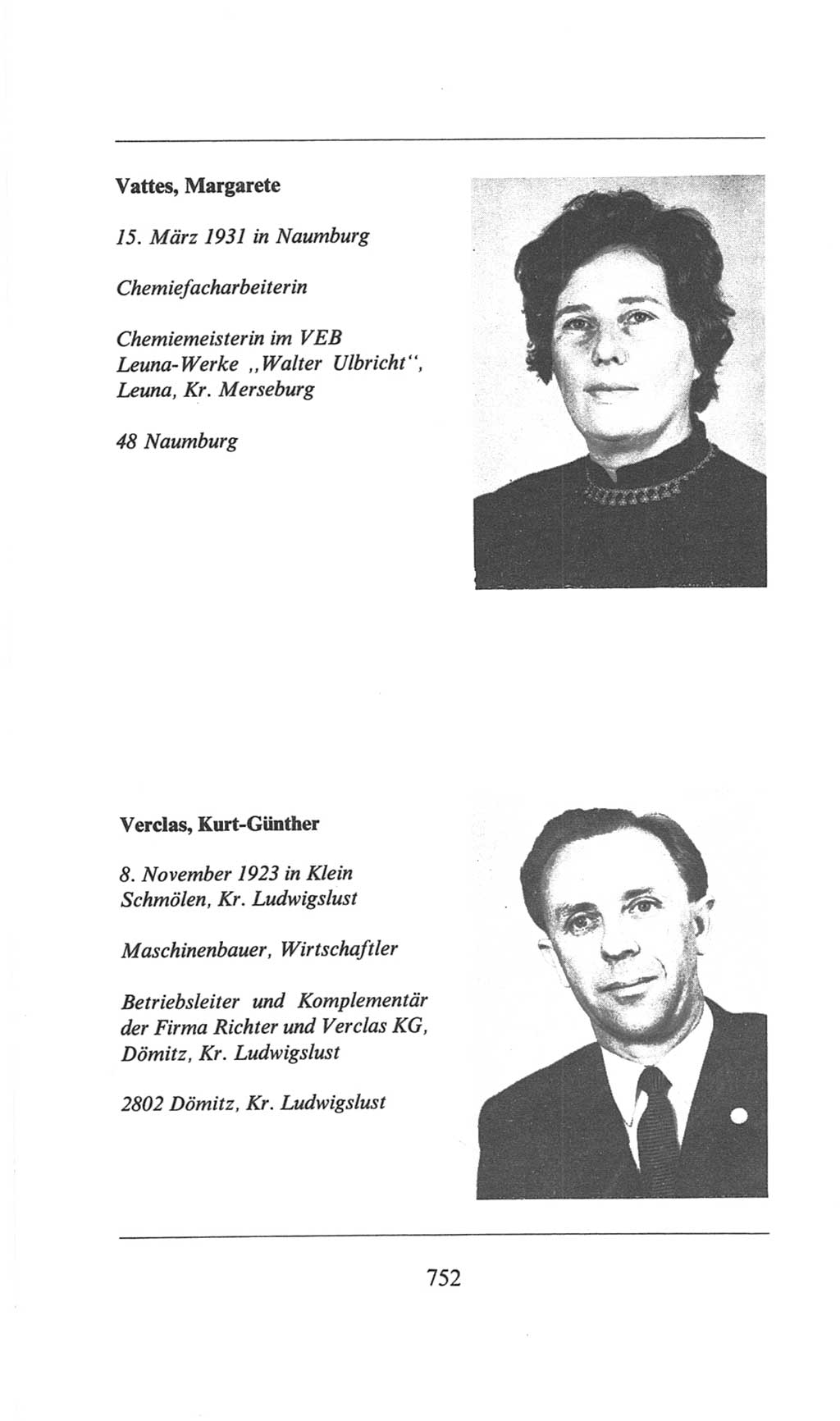 Volkskammer (VK) der Deutschen Demokratischen Republik (DDR), 6. Wahlperiode 1971-1976, Seite 752 (VK. DDR 6. WP. 1971-1976, S. 752)