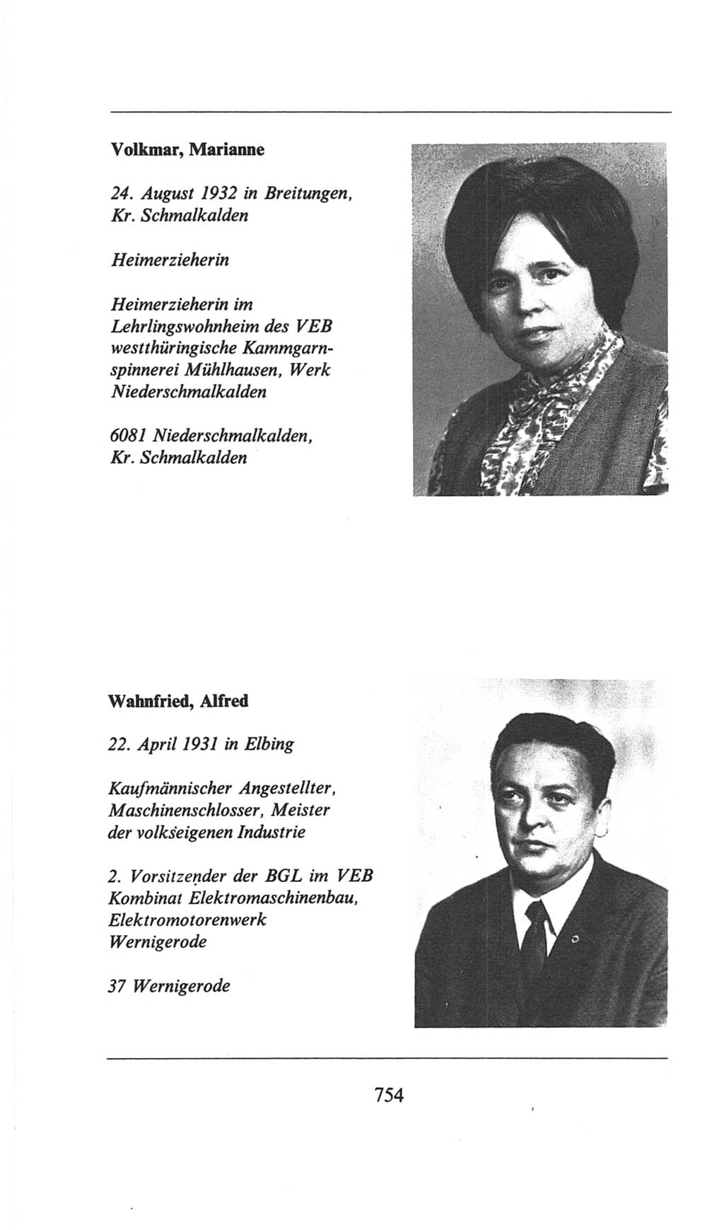 Volkskammer (VK) der Deutschen Demokratischen Republik (DDR), 6. Wahlperiode 1971-1976, Seite 754 (VK. DDR 6. WP. 1971-1976, S. 754)