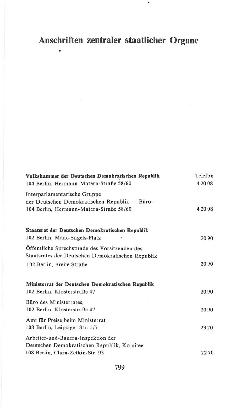 Volkskammer (VK) der Deutschen Demokratischen Republik (DDR), 6. Wahlperiode 1971-1976, Seite 799 (VK. DDR 6. WP. 1971-1976, S. 799)