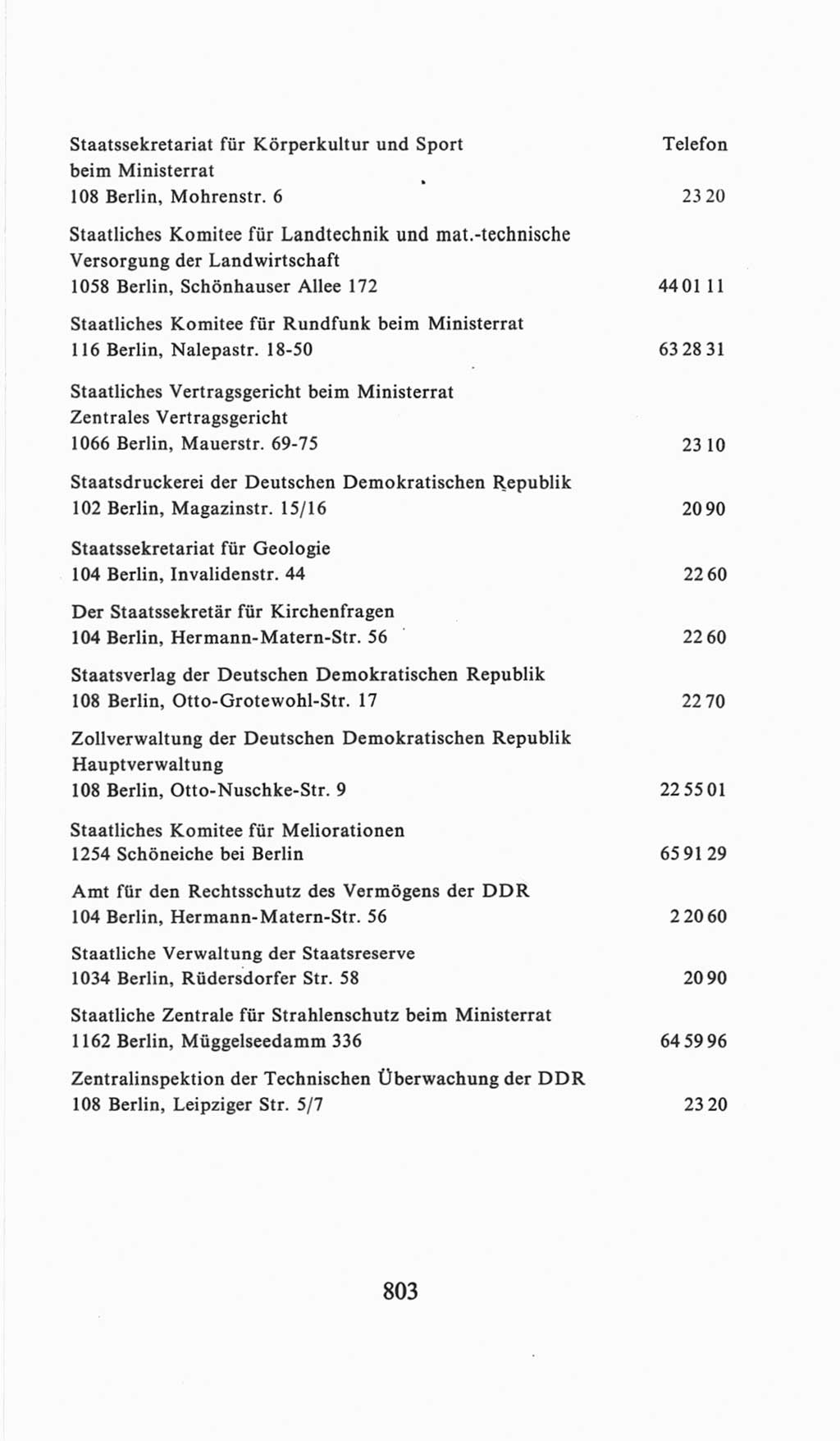 Volkskammer (VK) der Deutschen Demokratischen Republik (DDR), 6. Wahlperiode 1971-1976, Seite 803 (VK. DDR 6. WP. 1971-1976, S. 803)