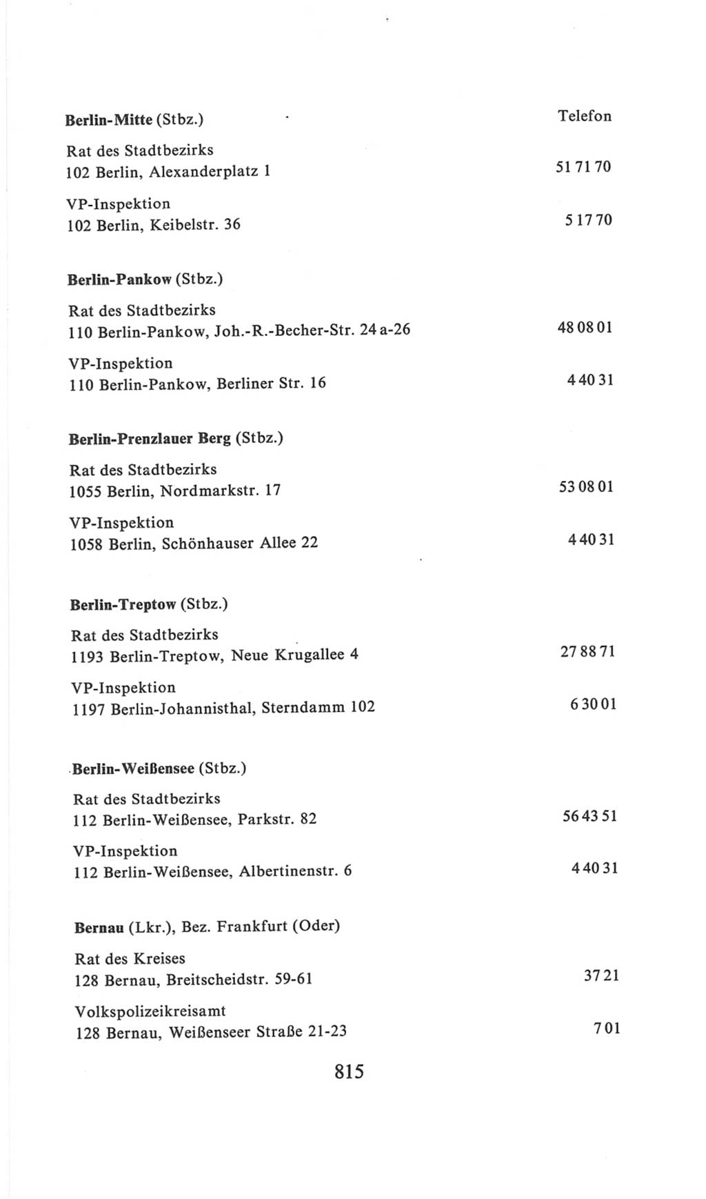 Volkskammer (VK) der Deutschen Demokratischen Republik (DDR), 6. Wahlperiode 1971-1976, Seite 815 (VK. DDR 6. WP. 1971-1976, S. 815)