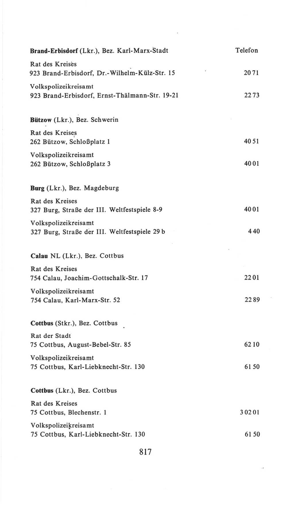 Volkskammer (VK) der Deutschen Demokratischen Republik (DDR), 6. Wahlperiode 1971-1976, Seite 817 (VK. DDR 6. WP. 1971-1976, S. 817)