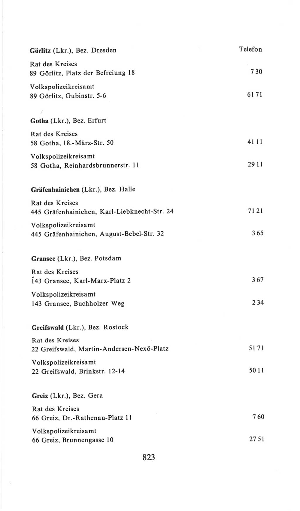 Volkskammer (VK) der Deutschen Demokratischen Republik (DDR), 6. Wahlperiode 1971-1976, Seite 823 (VK. DDR 6. WP. 1971-1976, S. 823)