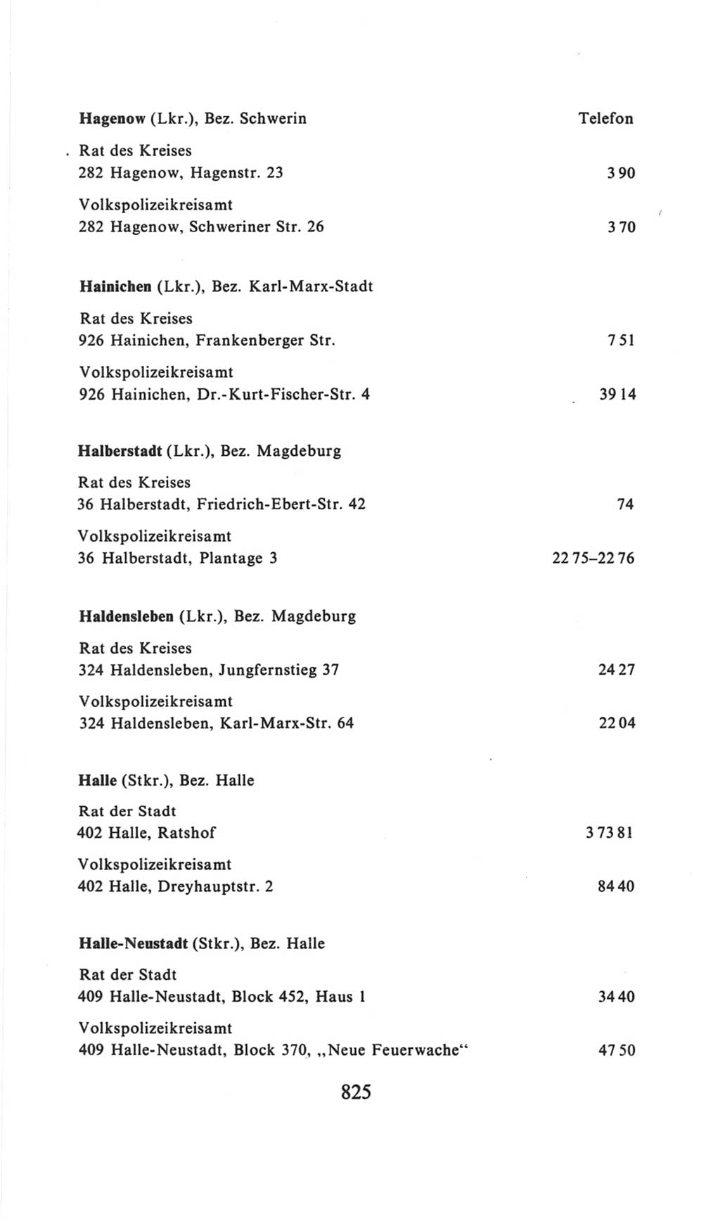 Volkskammer (VK) der Deutschen Demokratischen Republik (DDR), 6. Wahlperiode 1971-1976, Seite 825 (VK. DDR 6. WP. 1971-1976, S. 825)