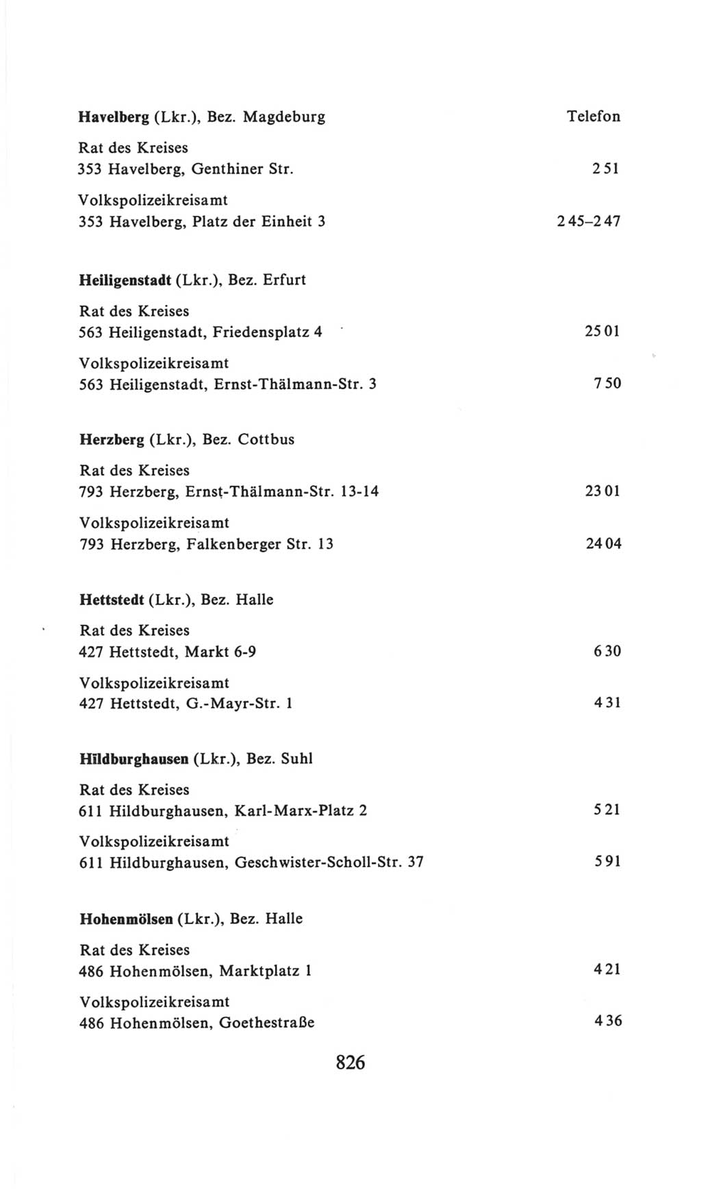 Volkskammer (VK) der Deutschen Demokratischen Republik (DDR), 6. Wahlperiode 1971-1976, Seite 826 (VK. DDR 6. WP. 1971-1976, S. 826)