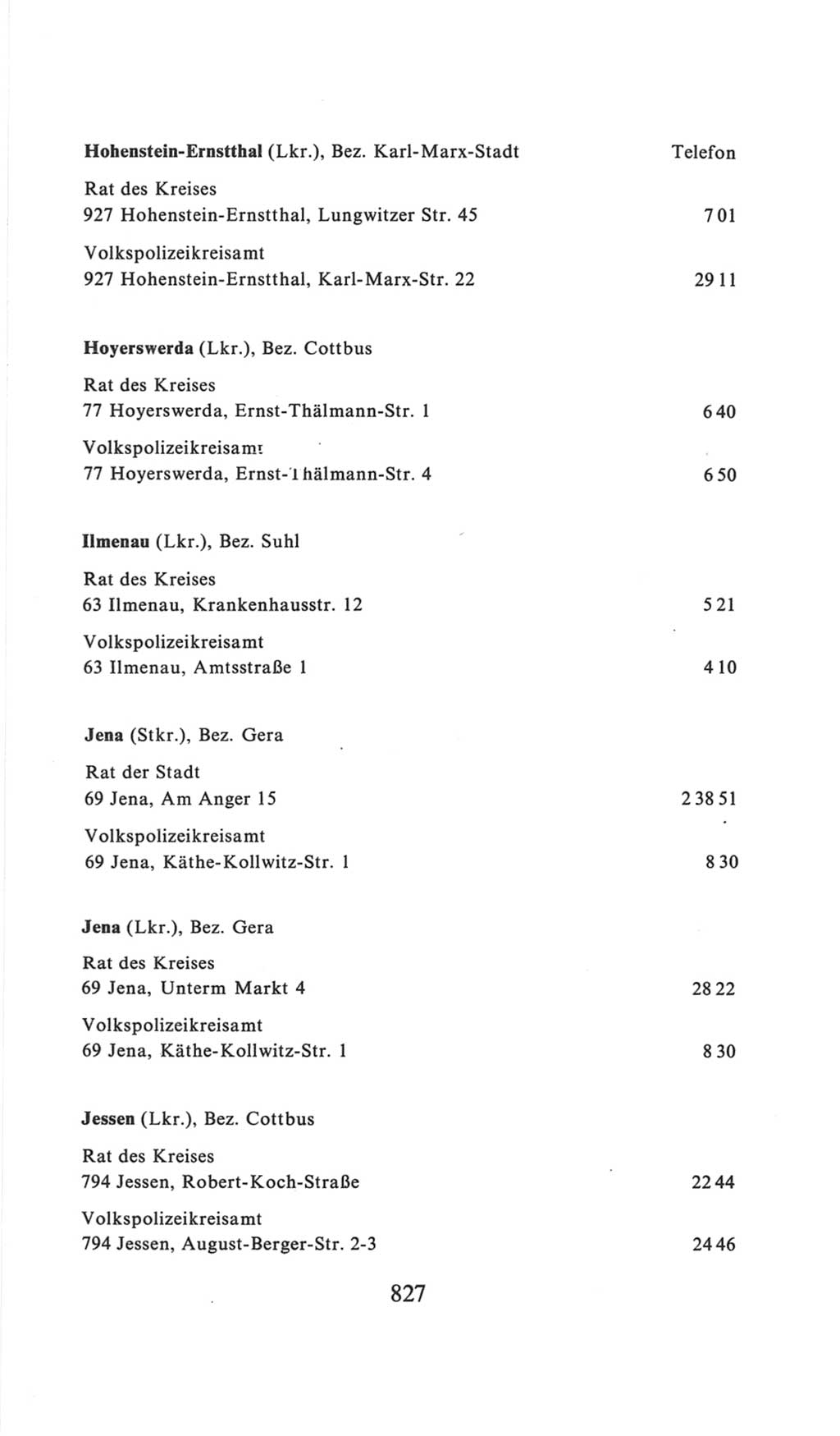 Volkskammer (VK) der Deutschen Demokratischen Republik (DDR), 6. Wahlperiode 1971-1976, Seite 827 (VK. DDR 6. WP. 1971-1976, S. 827)