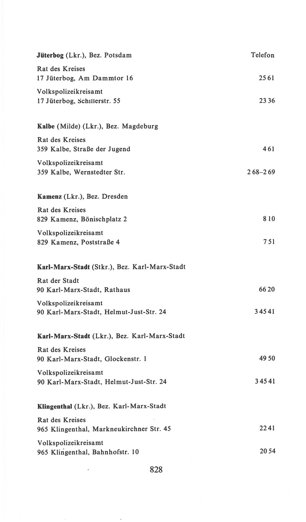 Volkskammer (VK) der Deutschen Demokratischen Republik (DDR), 6. Wahlperiode 1971-1976, Seite 828 (VK. DDR 6. WP. 1971-1976, S. 828)