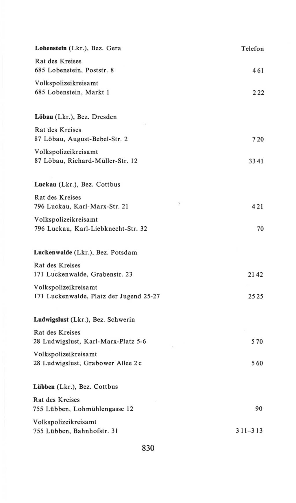 Volkskammer (VK) der Deutschen Demokratischen Republik (DDR), 6. Wahlperiode 1971-1976, Seite 830 (VK. DDR 6. WP. 1971-1976, S. 830)