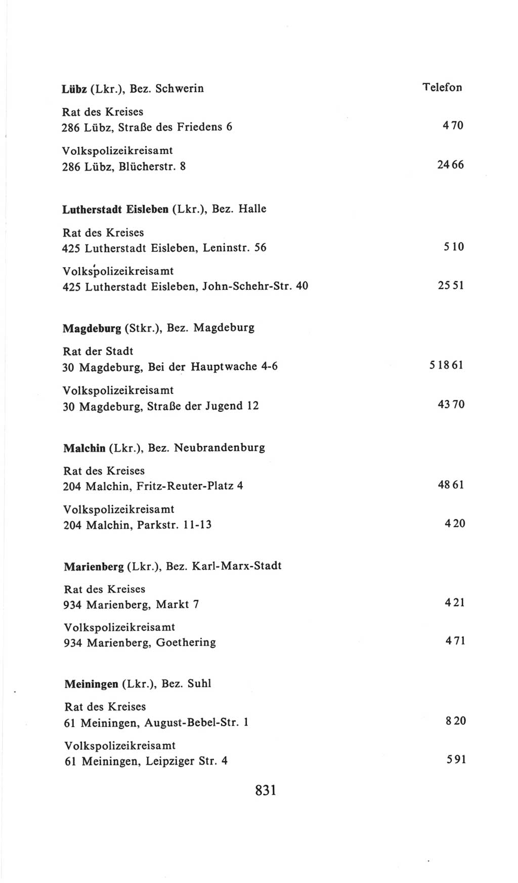 Volkskammer (VK) der Deutschen Demokratischen Republik (DDR), 6. Wahlperiode 1971-1976, Seite 831 (VK. DDR 6. WP. 1971-1976, S. 831)