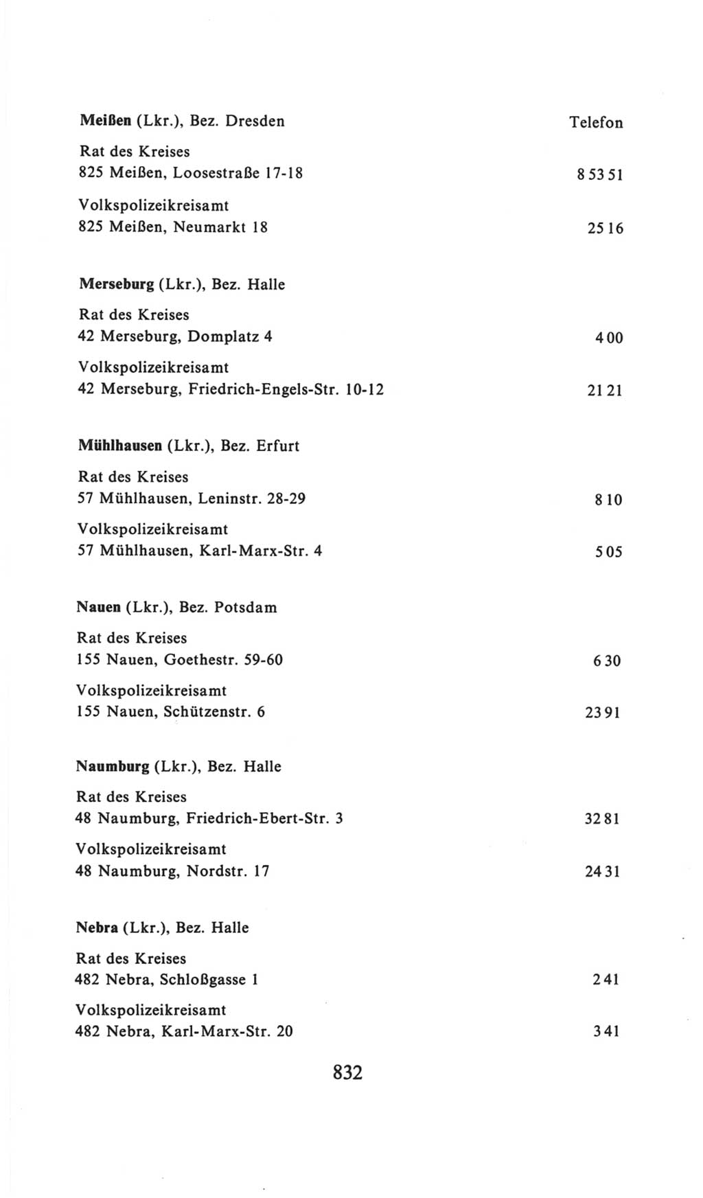 Volkskammer (VK) der Deutschen Demokratischen Republik (DDR), 6. Wahlperiode 1971-1976, Seite 832 (VK. DDR 6. WP. 1971-1976, S. 832)