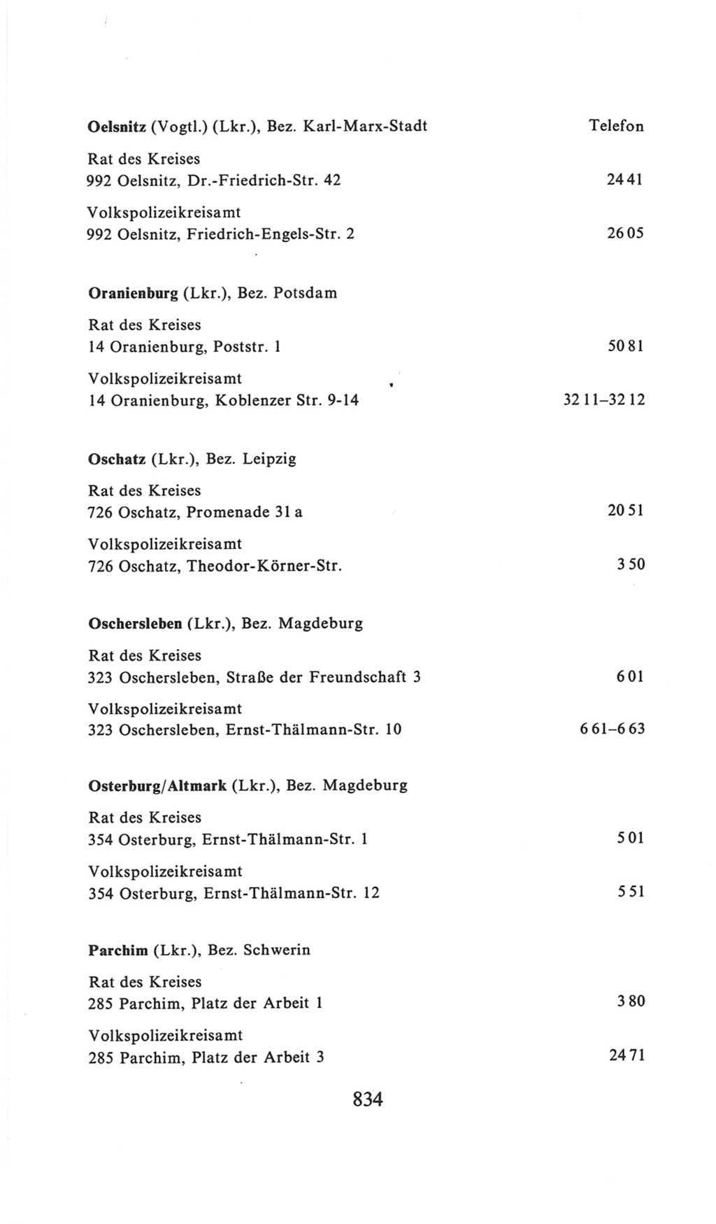 Volkskammer (VK) der Deutschen Demokratischen Republik (DDR), 6. Wahlperiode 1971-1976, Seite 834 (VK. DDR 6. WP. 1971-1976, S. 834)