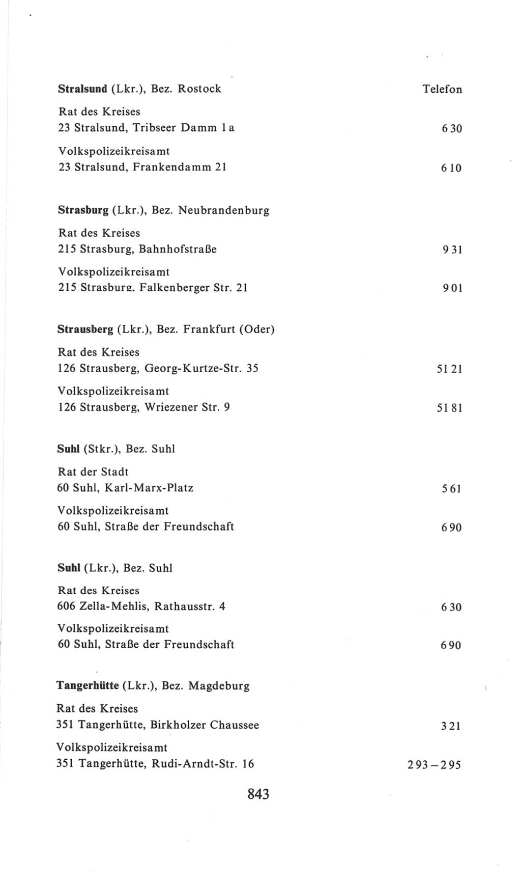 Volkskammer (VK) der Deutschen Demokratischen Republik (DDR), 6. Wahlperiode 1971-1976, Seite 843 (VK. DDR 6. WP. 1971-1976, S. 843)