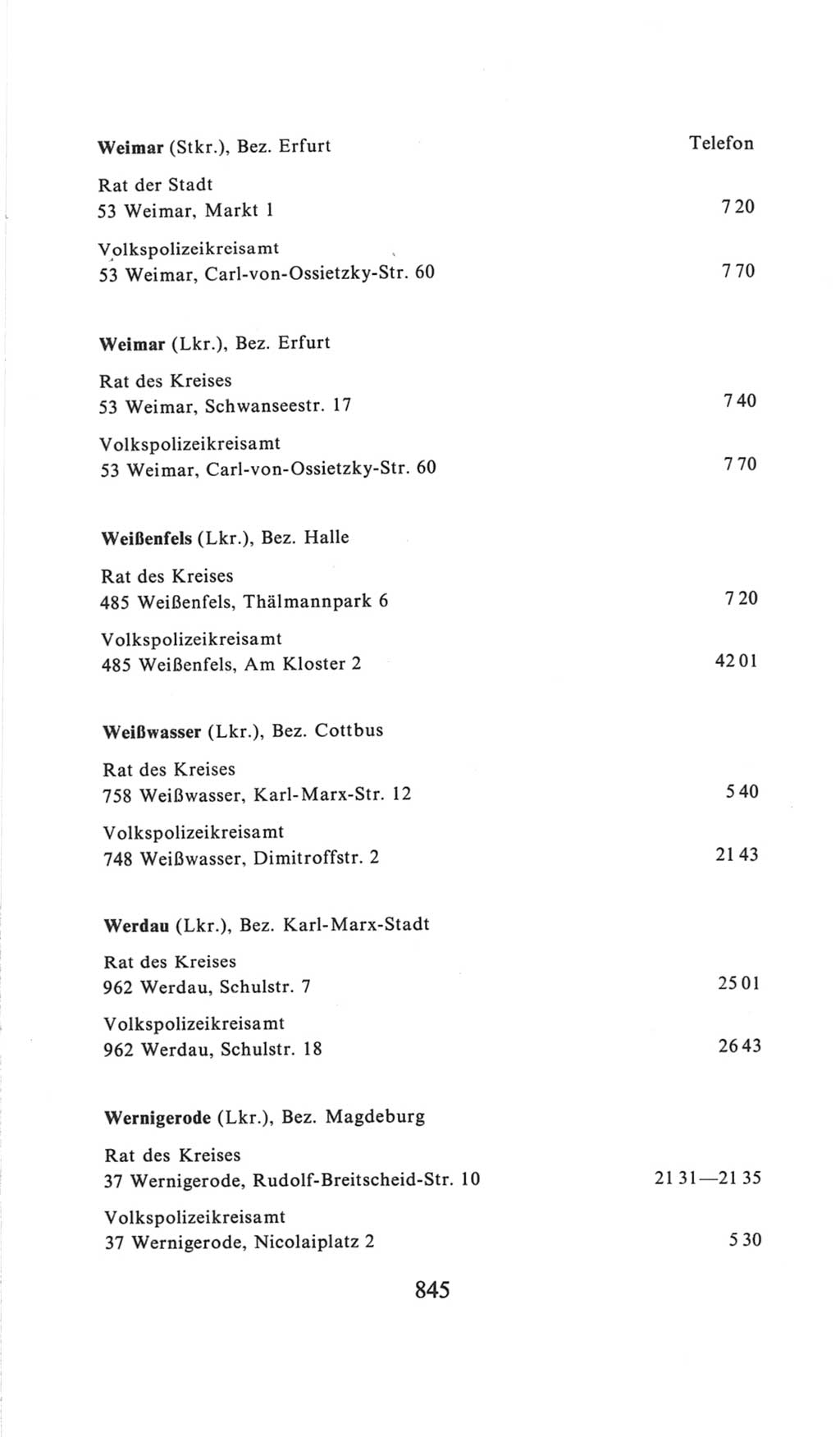 Volkskammer (VK) der Deutschen Demokratischen Republik (DDR), 6. Wahlperiode 1971-1976, Seite 845 (VK. DDR 6. WP. 1971-1976, S. 845)
