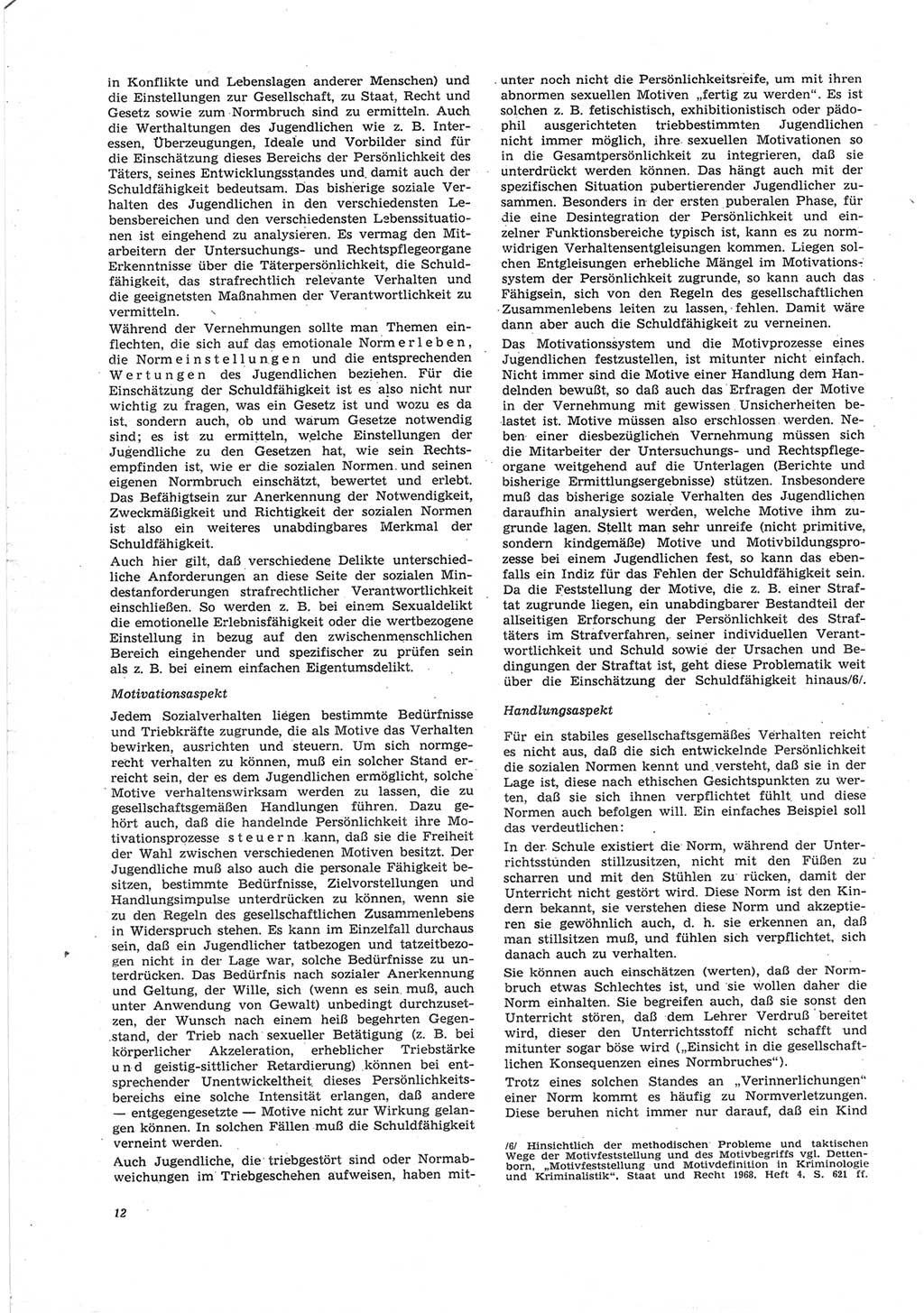 Neue Justiz (NJ), Zeitschrift für Recht und Rechtswissenschaft [Deutsche Demokratische Republik (DDR)], 25. Jahrgang 1971, Seite 12 (NJ DDR 1971, S. 12)