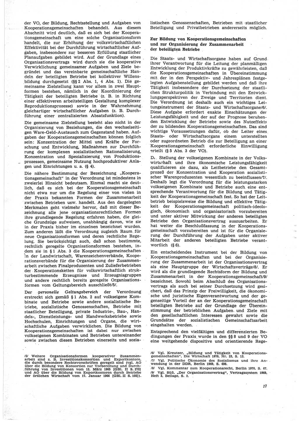 Neue Justiz (NJ), Zeitschrift für Recht und Rechtswissenschaft [Deutsche Demokratische Republik (DDR)], 25. Jahrgang 1971, Seite 17 (NJ DDR 1971, S. 17)