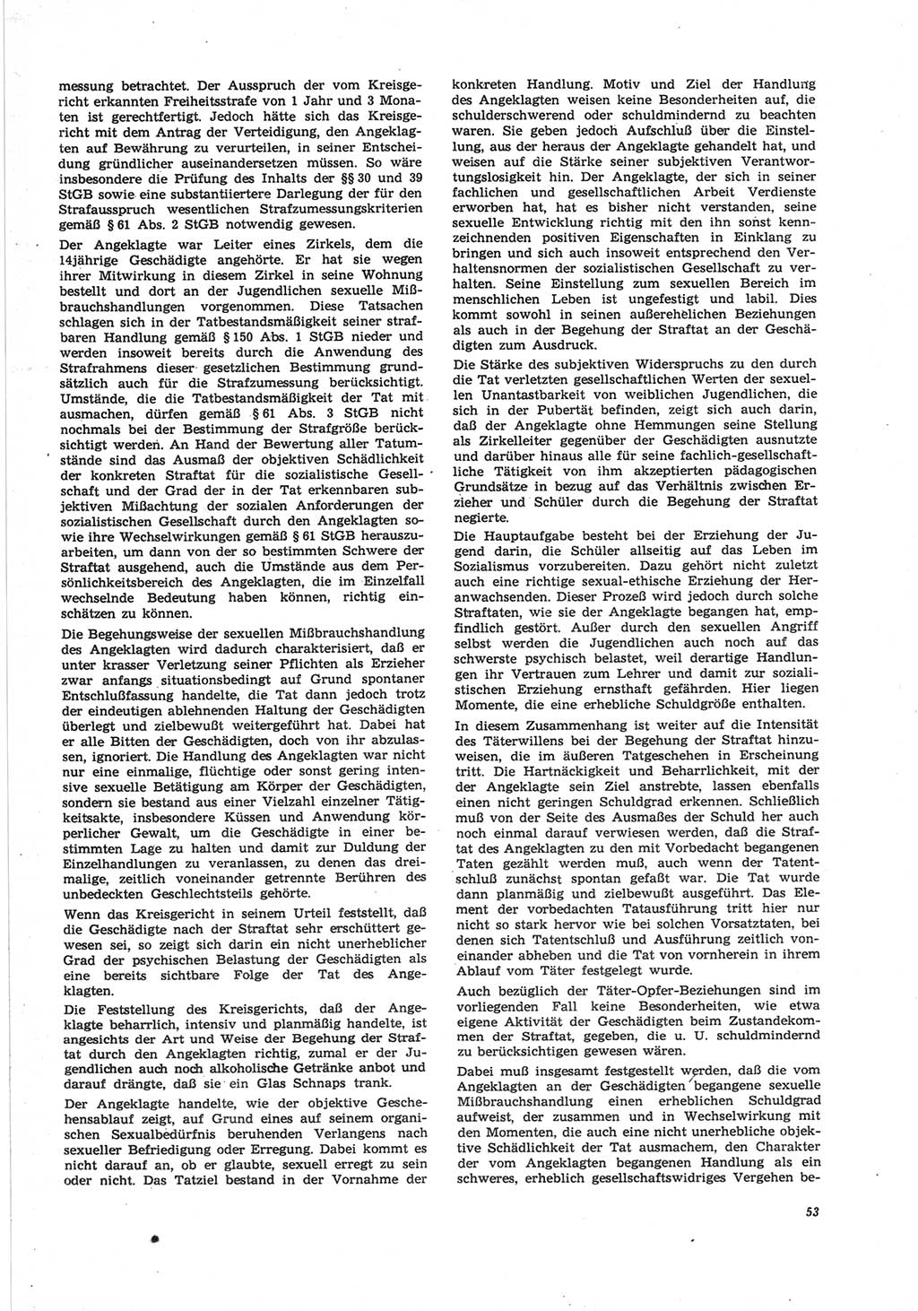 Neue Justiz (NJ), Zeitschrift für Recht und Rechtswissenschaft [Deutsche Demokratische Republik (DDR)], 25. Jahrgang 1971, Seite 53 (NJ DDR 1971, S. 53)