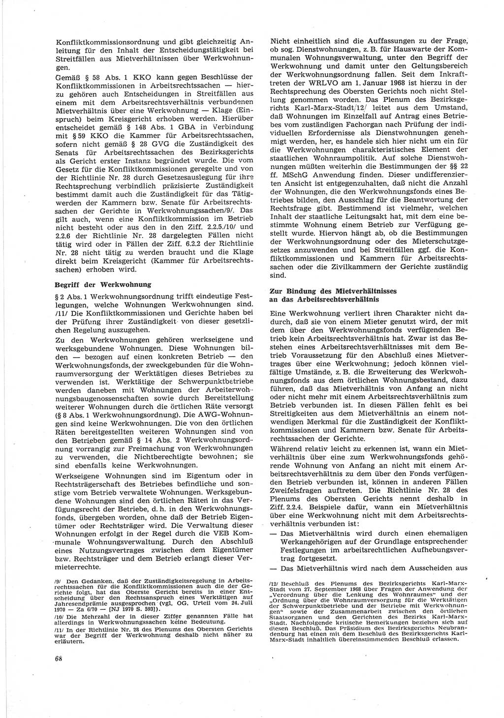 Neue Justiz (NJ), Zeitschrift für Recht und Rechtswissenschaft [Deutsche Demokratische Republik (DDR)], 25. Jahrgang 1971, Seite 68 (NJ DDR 1971, S. 68)