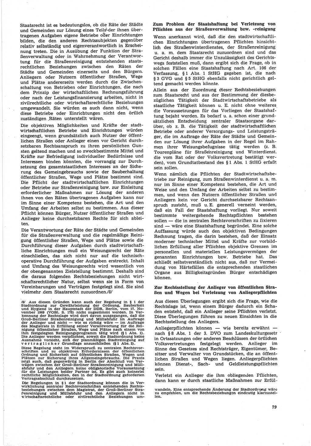 Neue Justiz (NJ), Zeitschrift für Recht und Rechtswissenschaft [Deutsche Demokratische Republik (DDR)], 25. Jahrgang 1971, Seite 79 (NJ DDR 1971, S. 79)