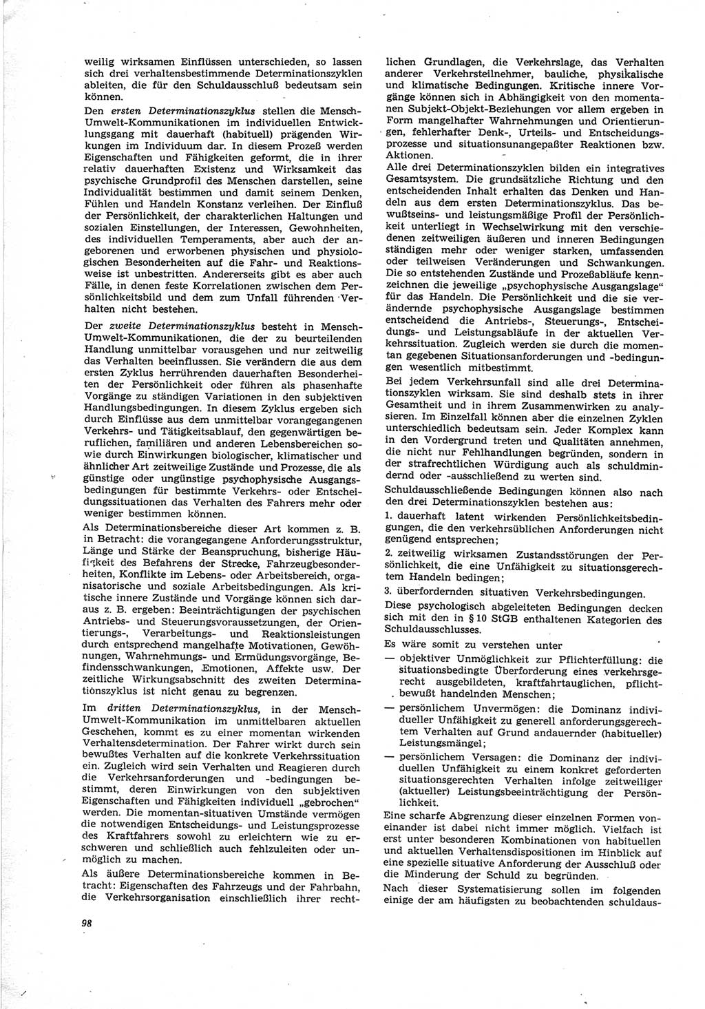 Neue Justiz (NJ), Zeitschrift für Recht und Rechtswissenschaft [Deutsche Demokratische Republik (DDR)], 25. Jahrgang 1971, Seite 98 (NJ DDR 1971, S. 98)