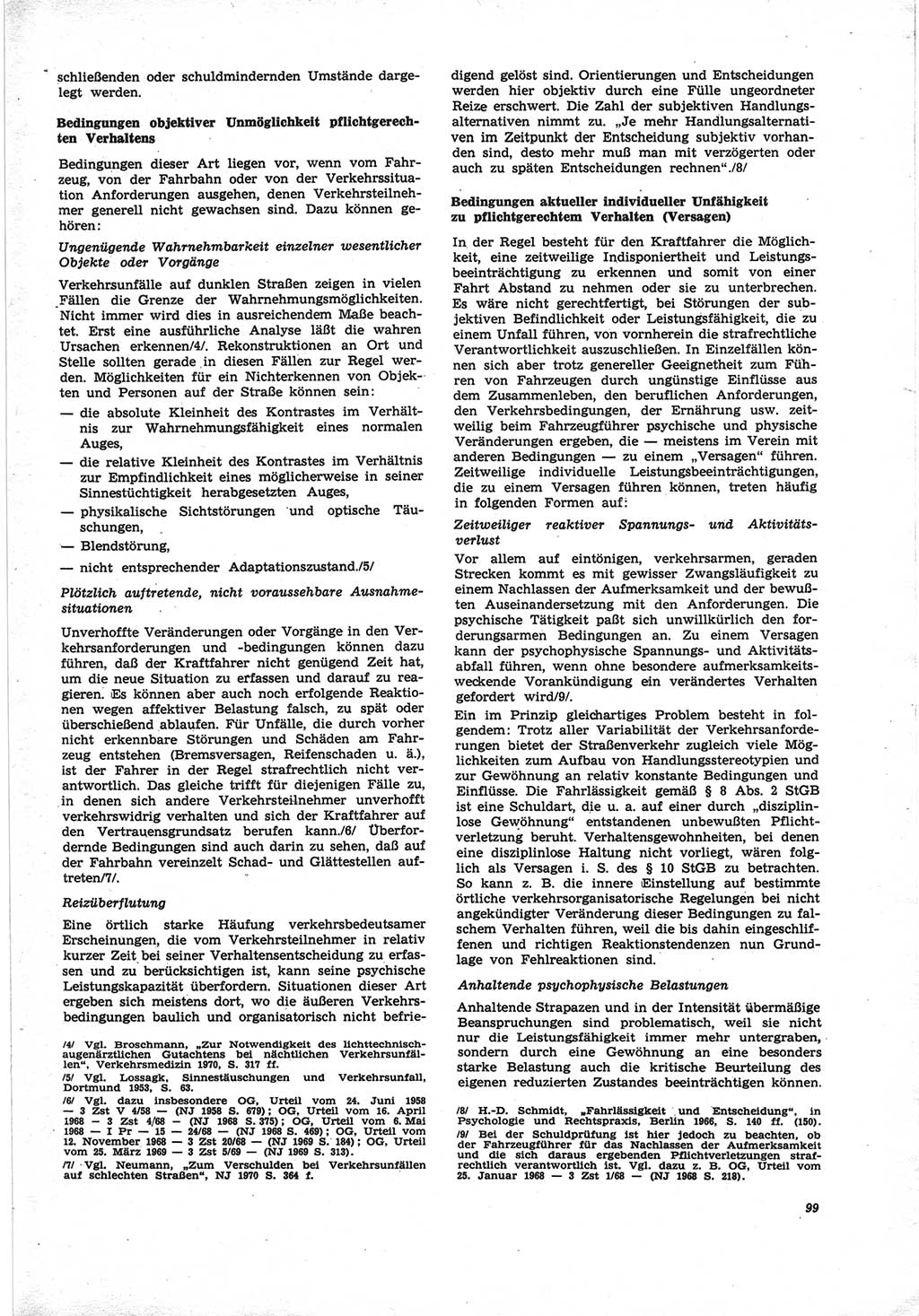 Neue Justiz (NJ), Zeitschrift für Recht und Rechtswissenschaft [Deutsche Demokratische Republik (DDR)], 25. Jahrgang 1971, Seite 99 (NJ DDR 1971, S. 99)