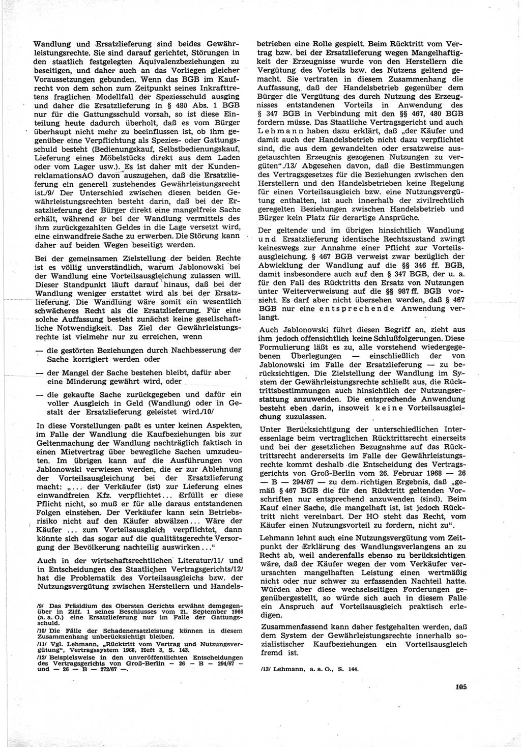 Neue Justiz (NJ), Zeitschrift für Recht und Rechtswissenschaft [Deutsche Demokratische Republik (DDR)], 25. Jahrgang 1971, Seite 105 (NJ DDR 1971, S. 105)