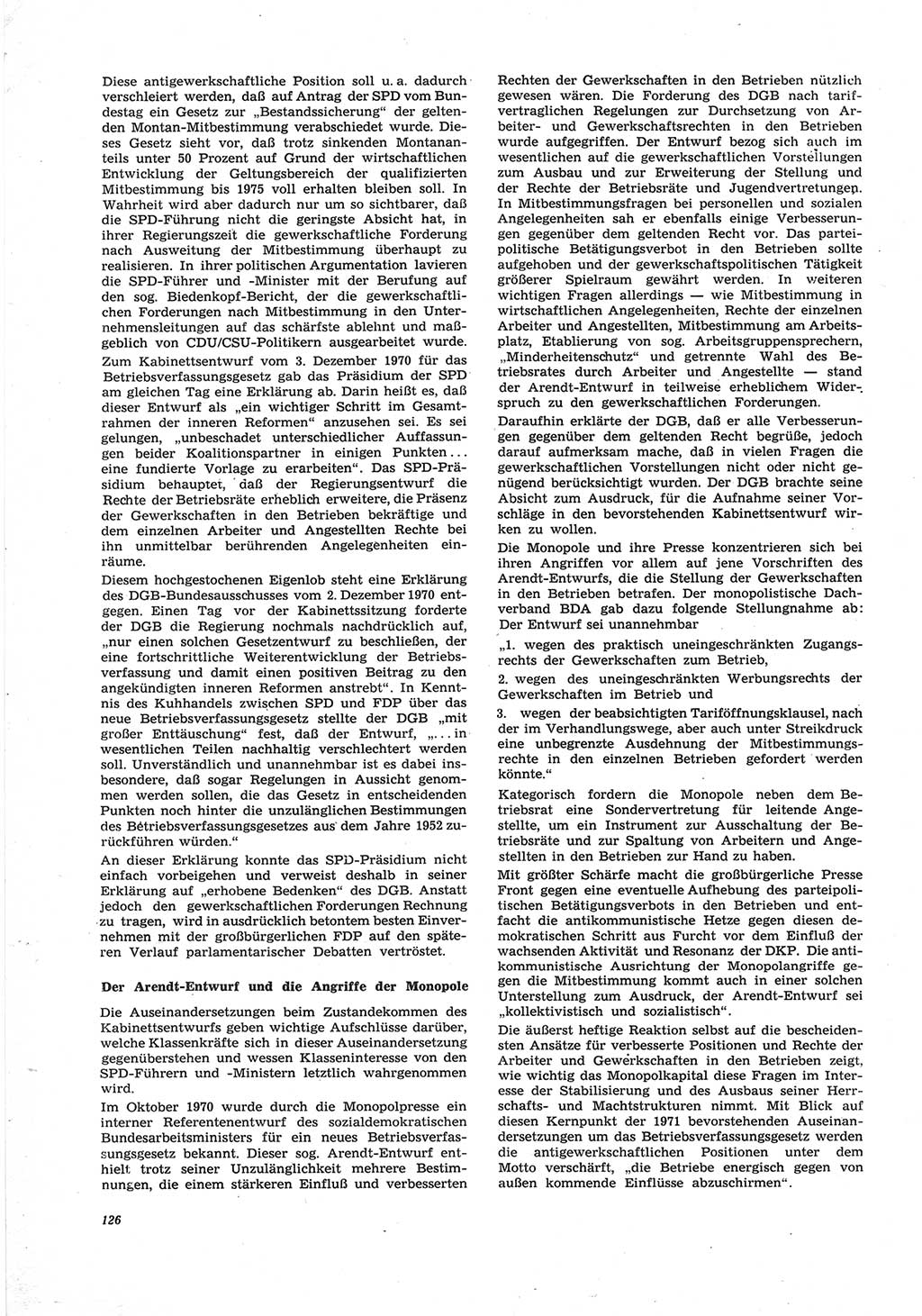 Neue Justiz (NJ), Zeitschrift für Recht und Rechtswissenschaft [Deutsche Demokratische Republik (DDR)], 25. Jahrgang 1971, Seite 126 (NJ DDR 1971, S. 126)