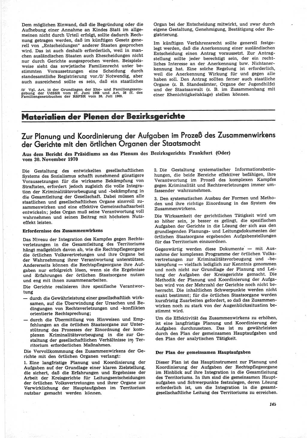 Neue Justiz (NJ), Zeitschrift für Recht und Rechtswissenschaft [Deutsche Demokratische Republik (DDR)], 25. Jahrgang 1971, Seite 145 (NJ DDR 1971, S. 145)