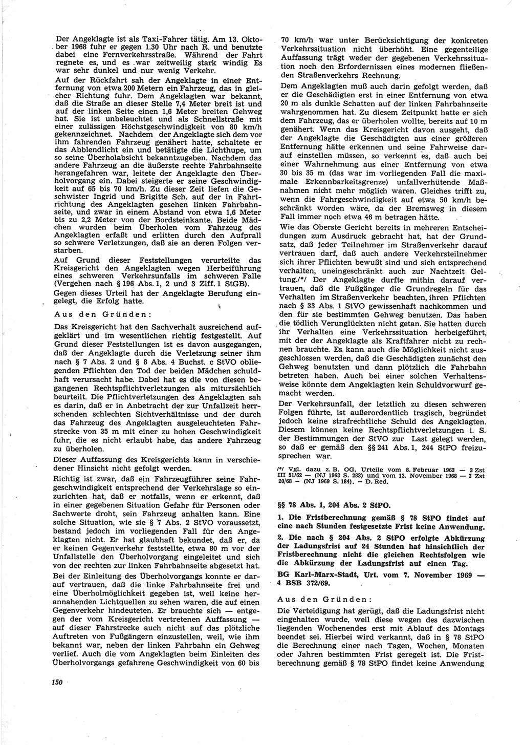 Neue Justiz (NJ), Zeitschrift für Recht und Rechtswissenschaft [Deutsche Demokratische Republik (DDR)], 25. Jahrgang 1971, Seite 150 (NJ DDR 1971, S. 150)