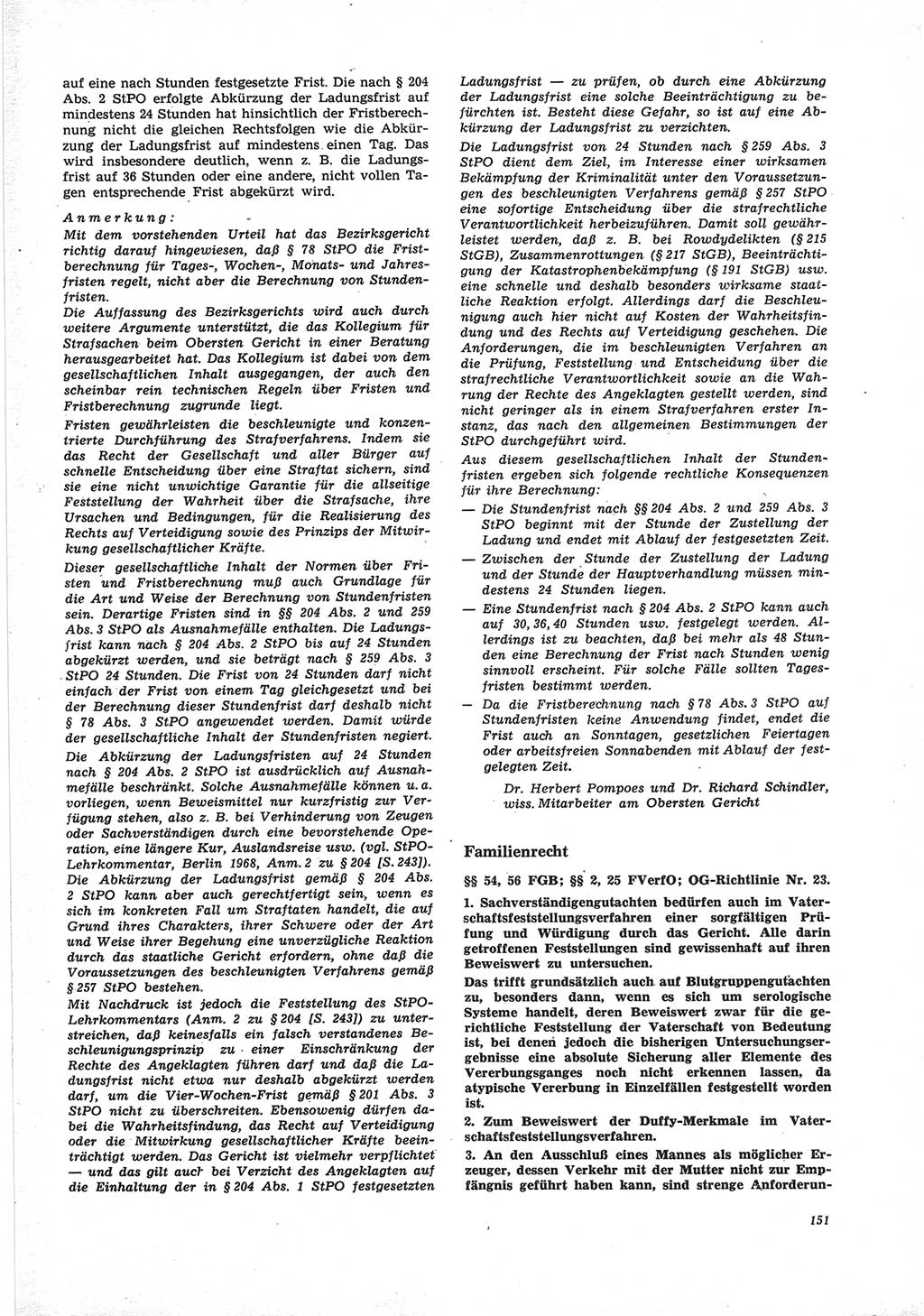 Neue Justiz (NJ), Zeitschrift für Recht und Rechtswissenschaft [Deutsche Demokratische Republik (DDR)], 25. Jahrgang 1971, Seite 151 (NJ DDR 1971, S. 151)
