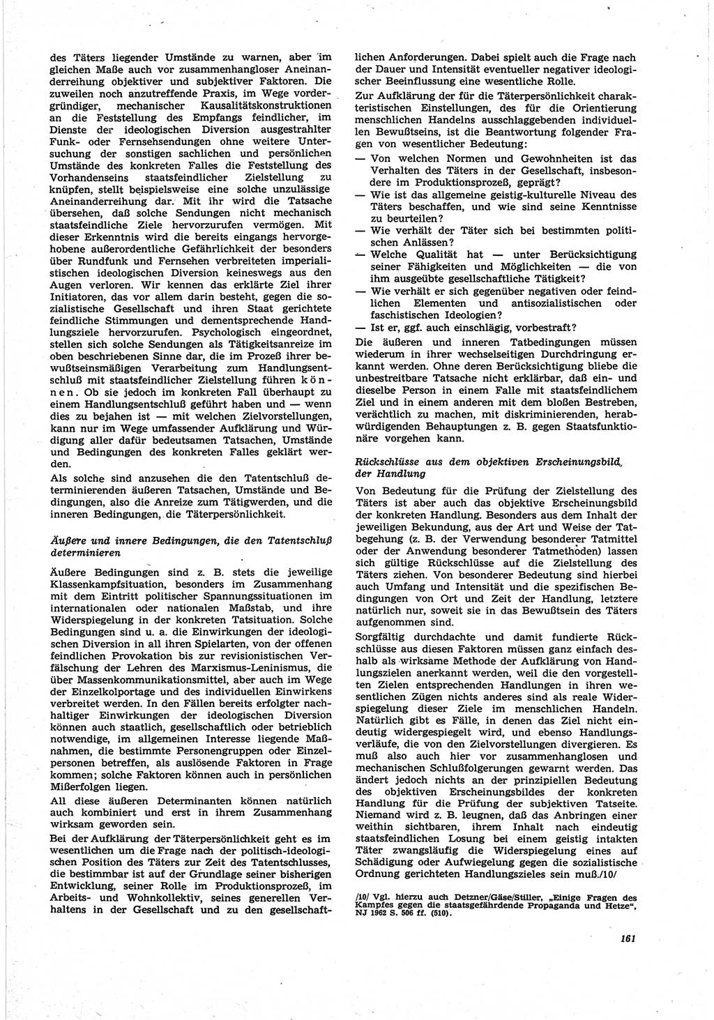 Neue Justiz (NJ), Zeitschrift für Recht und Rechtswissenschaft [Deutsche Demokratische Republik (DDR)], 25. Jahrgang 1971, Seite 161 (NJ DDR 1971, S. 161)