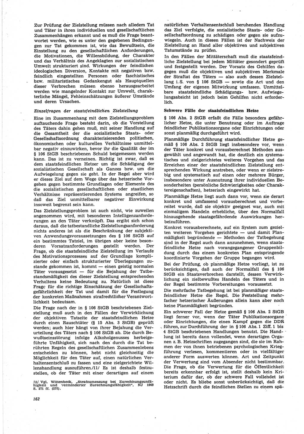 Neue Justiz (NJ), Zeitschrift für Recht und Rechtswissenschaft [Deutsche Demokratische Republik (DDR)], 25. Jahrgang 1971, Seite 162 (NJ DDR 1971, S. 162)