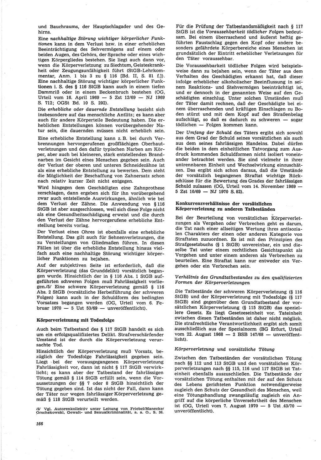 Neue Justiz (NJ), Zeitschrift für Recht und Rechtswissenschaft [Deutsche Demokratische Republik (DDR)], 25. Jahrgang 1971, Seite 166 (NJ DDR 1971, S. 166)