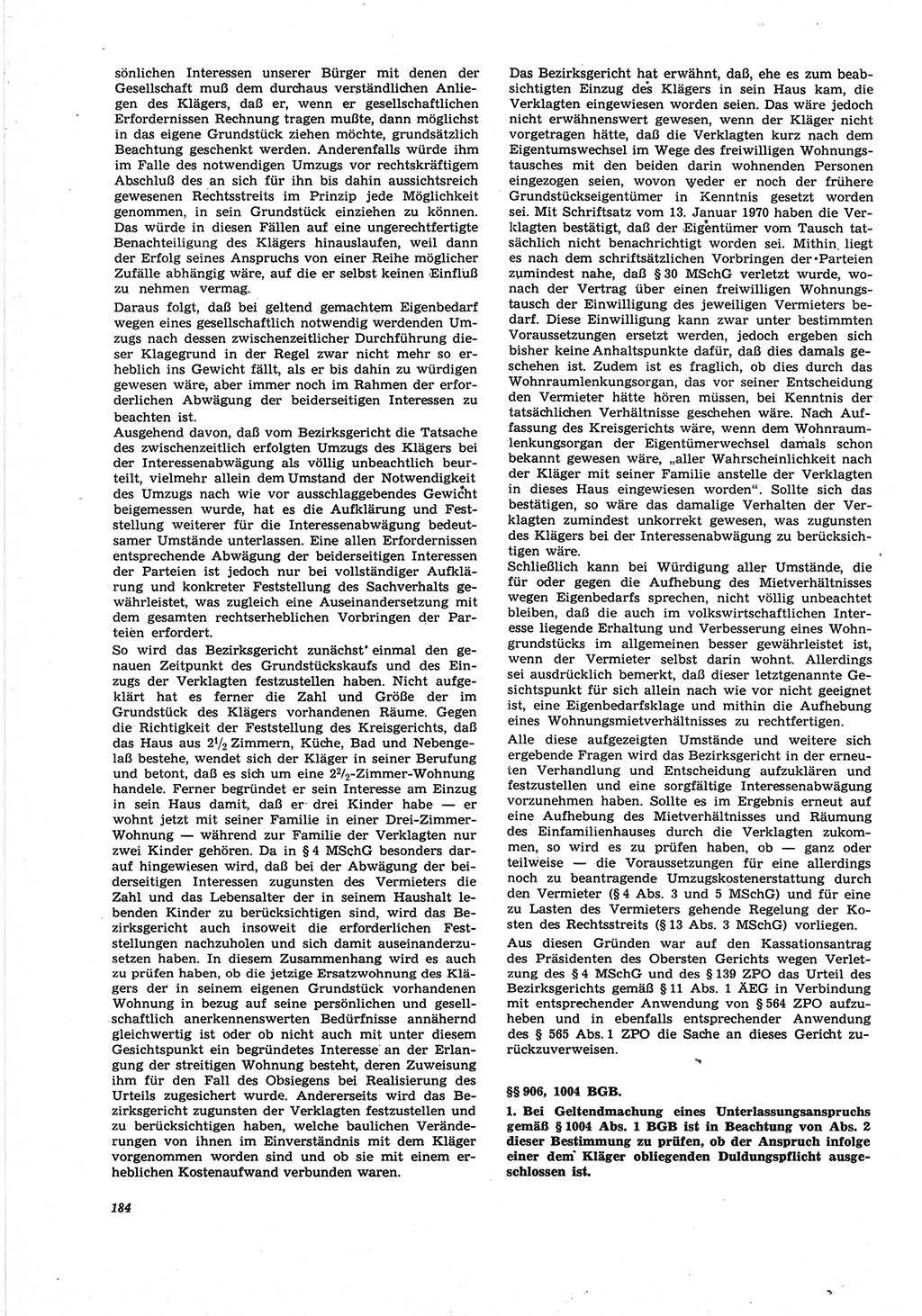 Neue Justiz (NJ), Zeitschrift für Recht und Rechtswissenschaft [Deutsche Demokratische Republik (DDR)], 25. Jahrgang 1971, Seite 184 (NJ DDR 1971, S. 184)