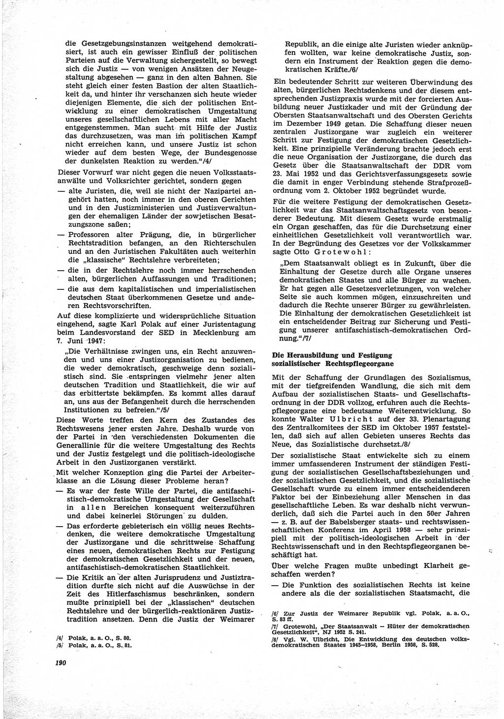 Neue Justiz (NJ), Zeitschrift für Recht und Rechtswissenschaft [Deutsche Demokratische Republik (DDR)], 25. Jahrgang 1971, Seite 190 (NJ DDR 1971, S. 190)