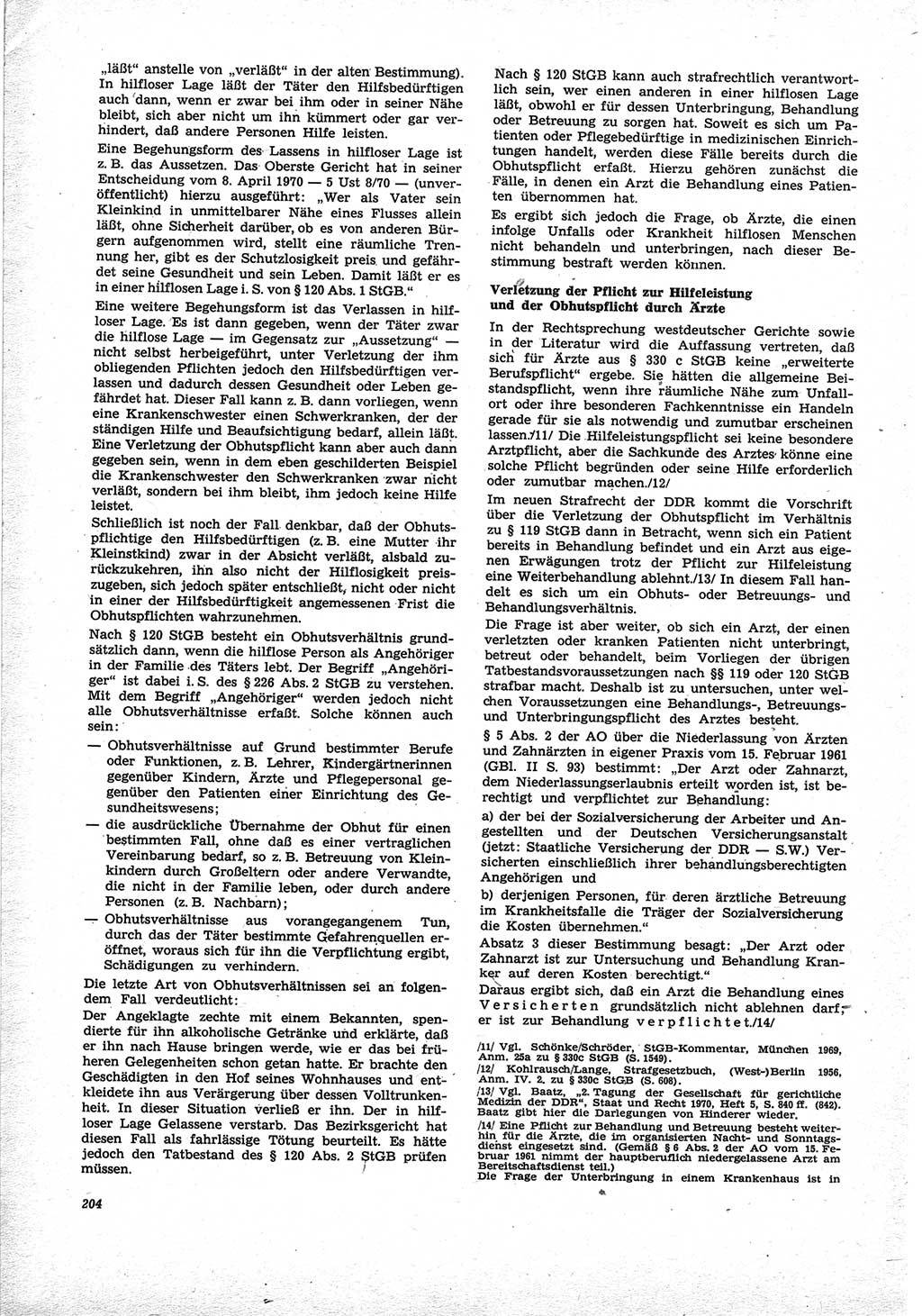 Neue Justiz (NJ), Zeitschrift für Recht und Rechtswissenschaft [Deutsche Demokratische Republik (DDR)], 25. Jahrgang 1971, Seite 204 (NJ DDR 1971, S. 204)