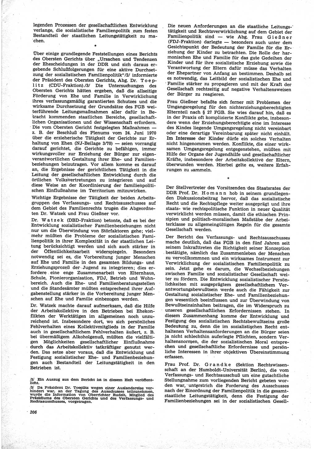 Neue Justiz (NJ), Zeitschrift für Recht und Rechtswissenschaft [Deutsche Demokratische Republik (DDR)], 25. Jahrgang 1971, Seite 206 (NJ DDR 1971, S. 206)