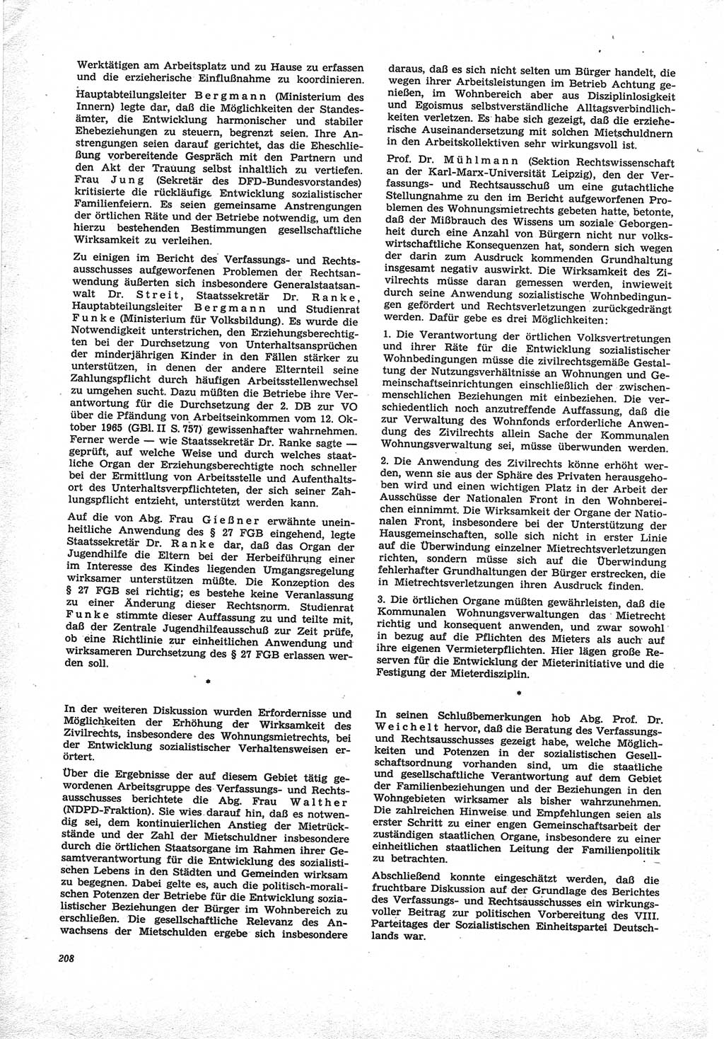 Neue Justiz (NJ), Zeitschrift für Recht und Rechtswissenschaft [Deutsche Demokratische Republik (DDR)], 25. Jahrgang 1971, Seite 208 (NJ DDR 1971, S. 208)