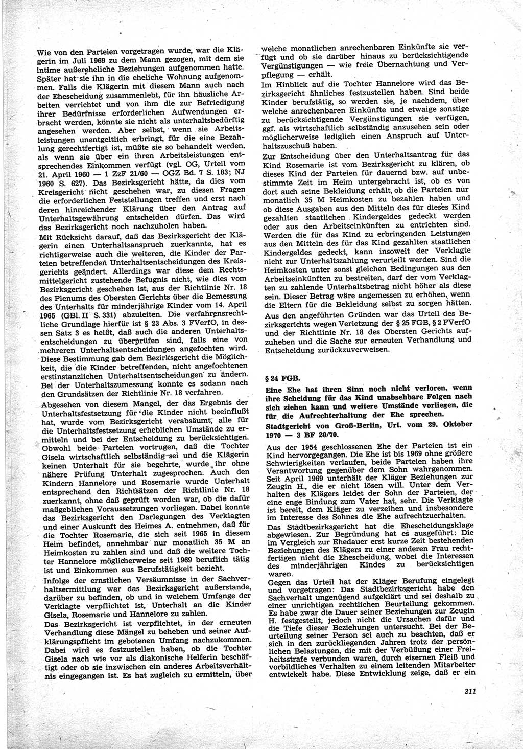 Neue Justiz (NJ), Zeitschrift für Recht und Rechtswissenschaft [Deutsche Demokratische Republik (DDR)], 25. Jahrgang 1971, Seite 211 (NJ DDR 1971, S. 211)