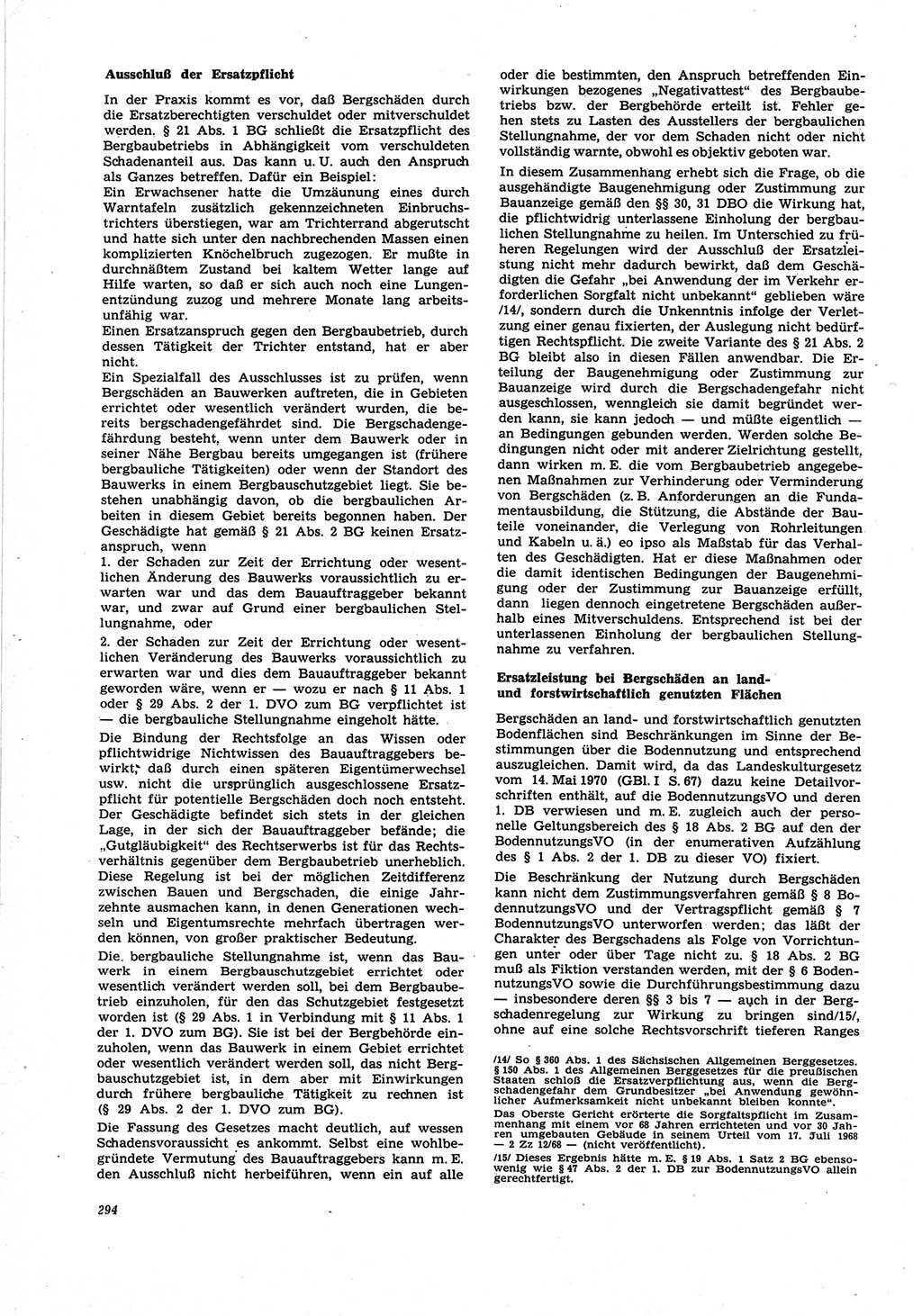 Neue Justiz (NJ), Zeitschrift für Recht und Rechtswissenschaft [Deutsche Demokratische Republik (DDR)], 25. Jahrgang 1971, Seite 294 (NJ DDR 1971, S. 294)
