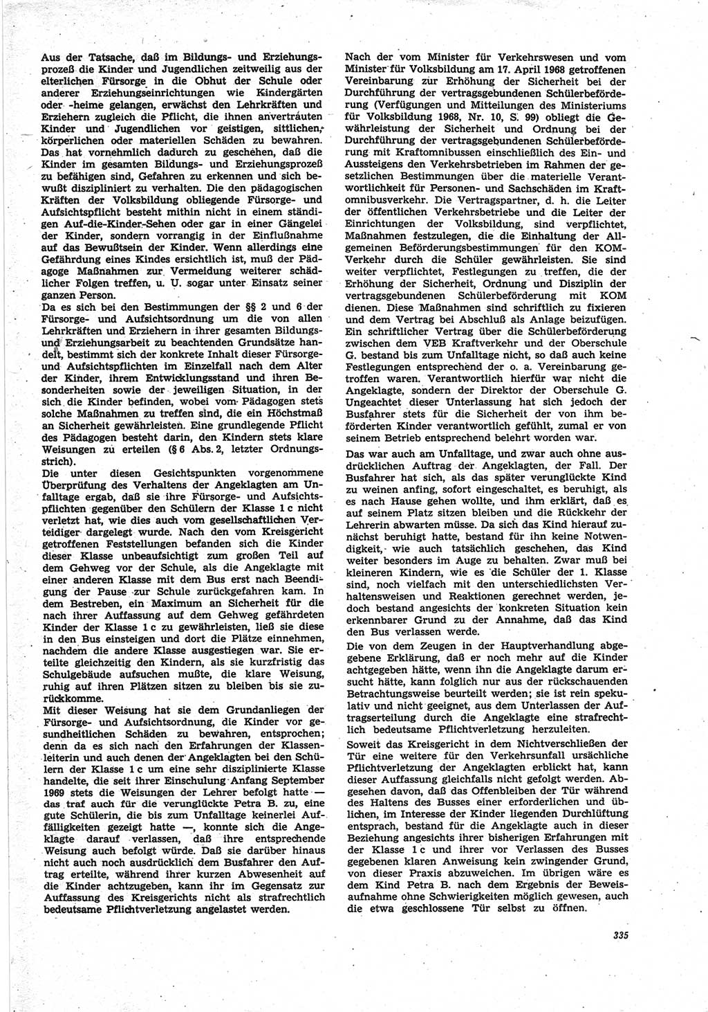 Neue Justiz (NJ), Zeitschrift für Recht und Rechtswissenschaft [Deutsche Demokratische Republik (DDR)], 25. Jahrgang 1971, Seite 335 (NJ DDR 1971, S. 335)