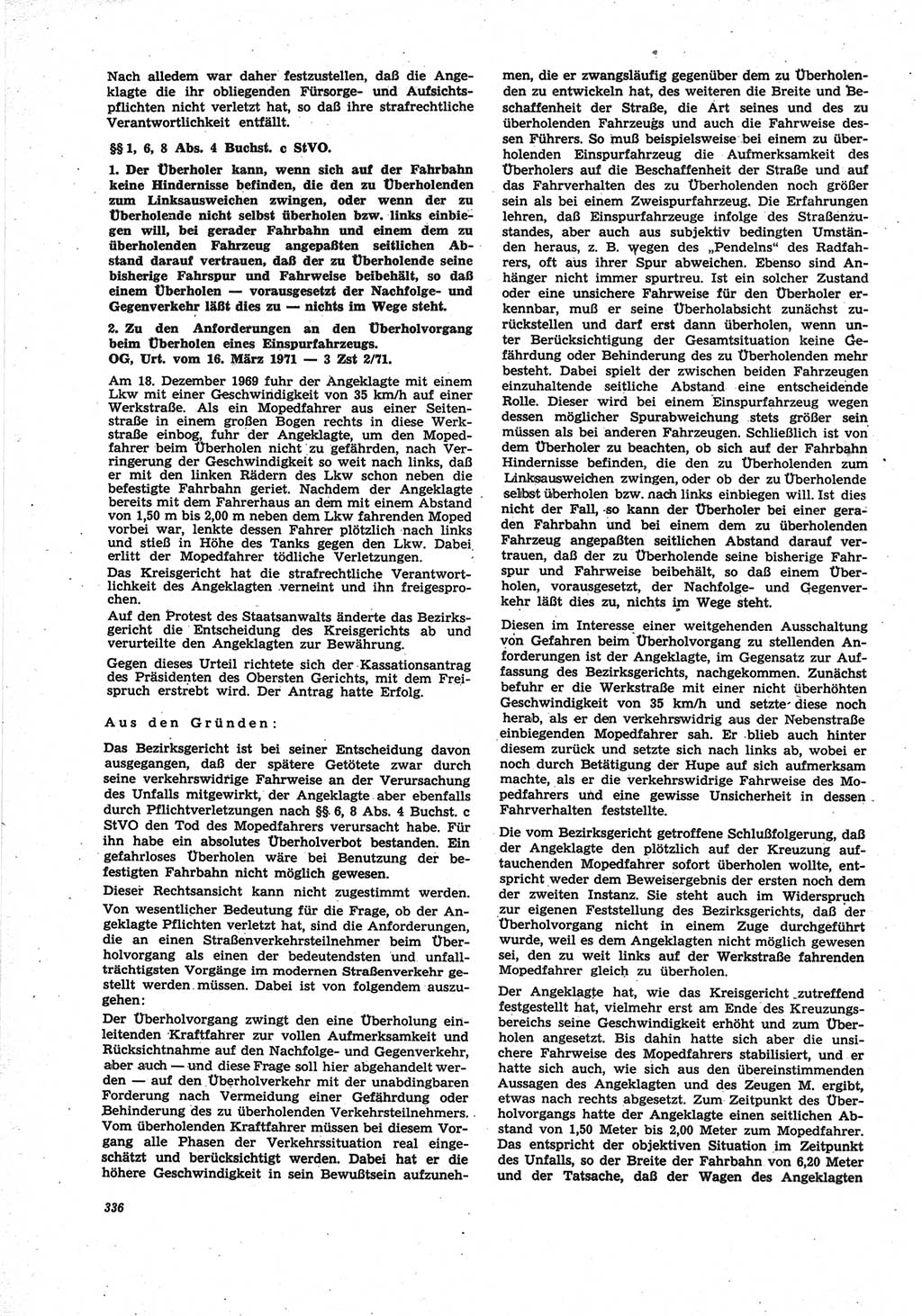 Neue Justiz (NJ), Zeitschrift für Recht und Rechtswissenschaft [Deutsche Demokratische Republik (DDR)], 25. Jahrgang 1971, Seite 336 (NJ DDR 1971, S. 336)