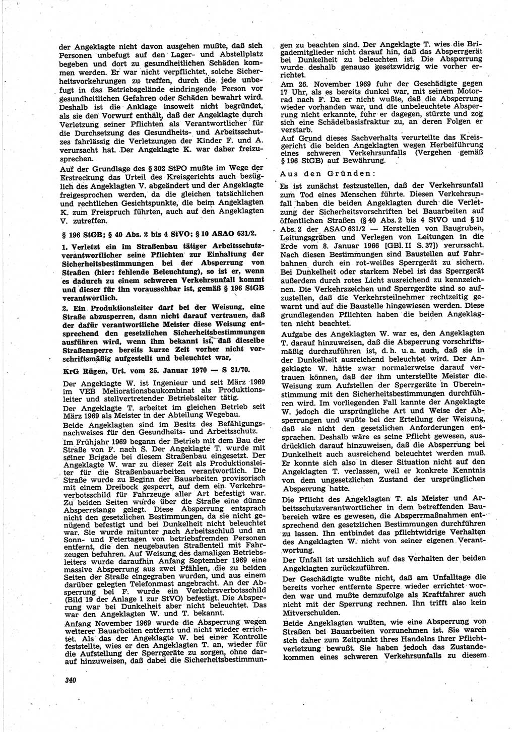 Neue Justiz (NJ), Zeitschrift für Recht und Rechtswissenschaft [Deutsche Demokratische Republik (DDR)], 25. Jahrgang 1971, Seite 340 (NJ DDR 1971, S. 340)