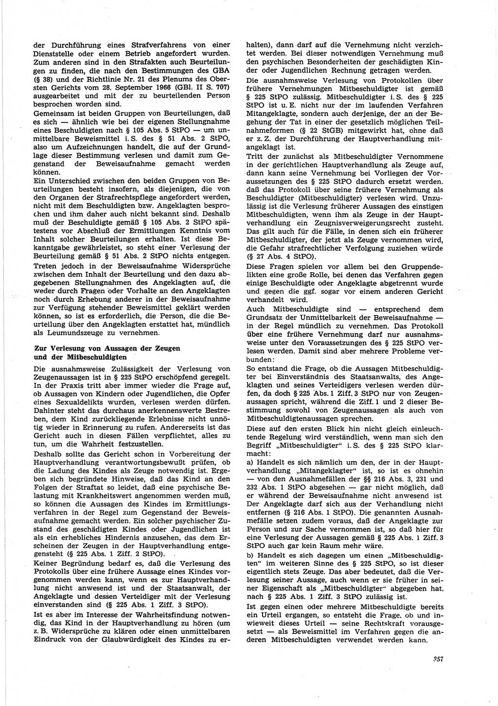 Neue Justiz (NJ), Zeitschrift für Recht und Rechtswissenschaft [Deutsche Demokratische Republik (DDR)], 25. Jahrgang 1971, Seite 357 (NJ DDR 1971, S. 357)