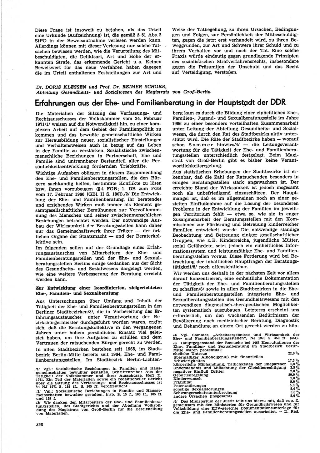 Neue Justiz (NJ), Zeitschrift für Recht und Rechtswissenschaft [Deutsche Demokratische Republik (DDR)], 25. Jahrgang 1971, Seite 358 (NJ DDR 1971, S. 358)