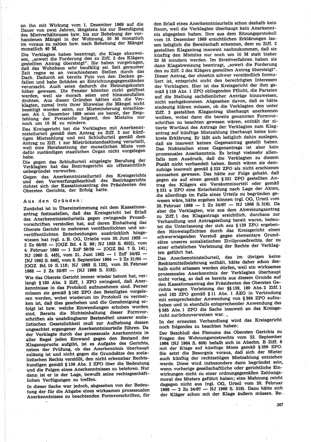 Neue Justiz (NJ), Zeitschrift für Recht und Rechtswissenschaft [Deutsche Demokratische Republik (DDR)], 25. Jahrgang 1971, Seite 367 (NJ DDR 1971, S. 367)