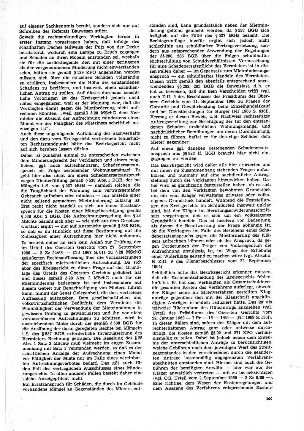 Neue Justiz (NJ), Zeitschrift für Recht und Rechtswissenschaft [Deutsche Demokratische Republik (DDR)], 25. Jahrgang 1971, Seite 369 (NJ DDR 1971, S. 369)