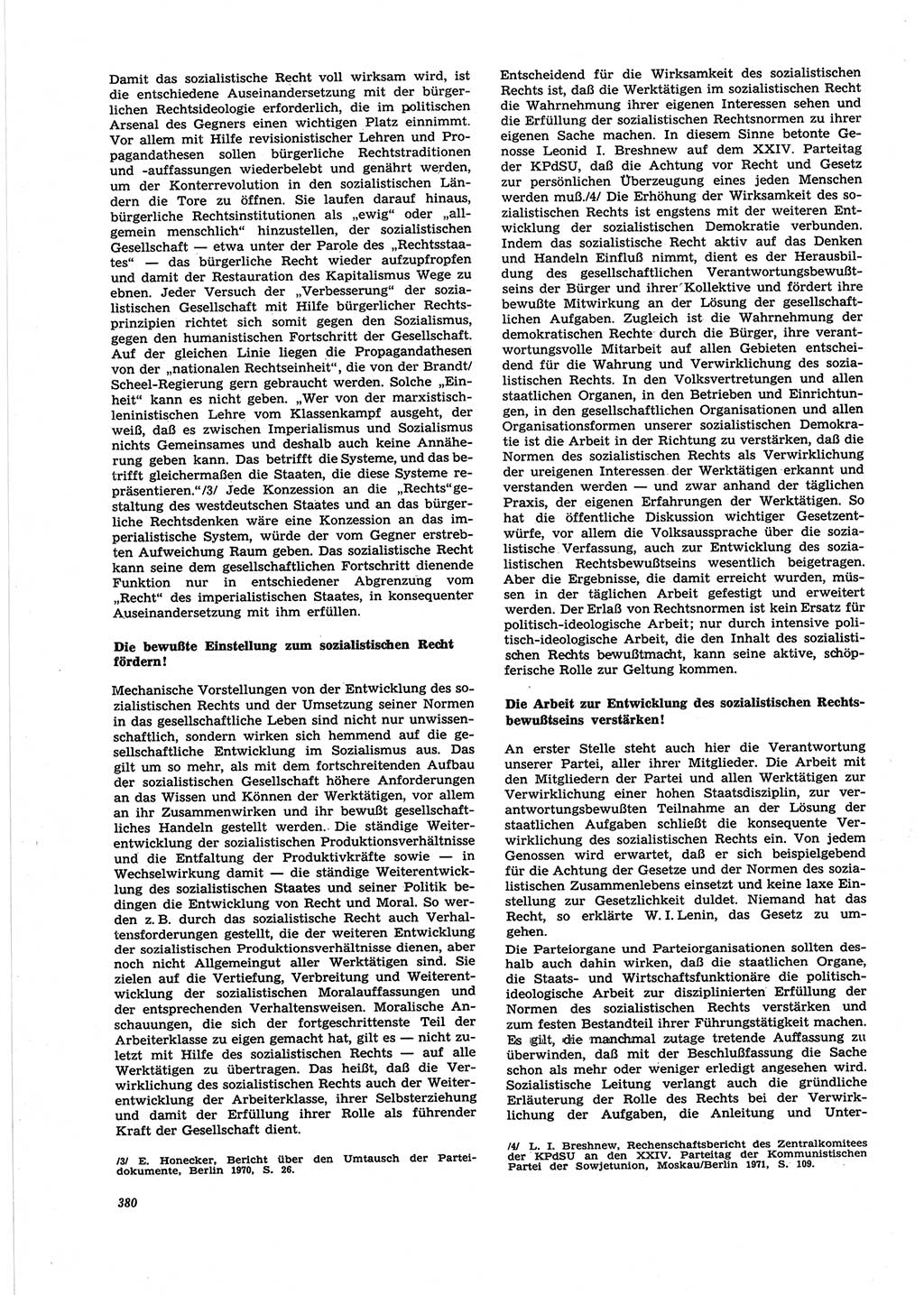 Neue Justiz (NJ), Zeitschrift für Recht und Rechtswissenschaft [Deutsche Demokratische Republik (DDR)], 25. Jahrgang 1971, Seite 380 (NJ DDR 1971, S. 380)